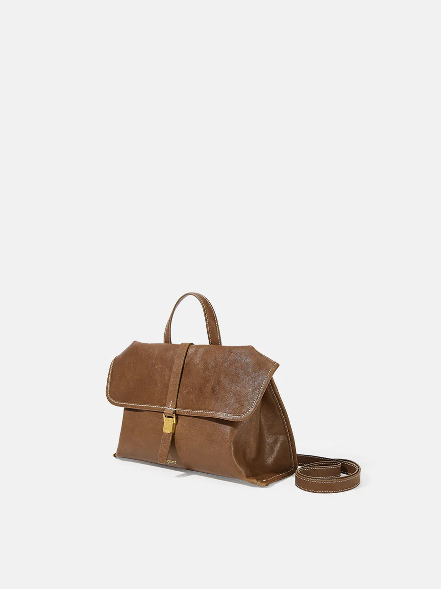 The Small Shan Satchel Bag - Sandal