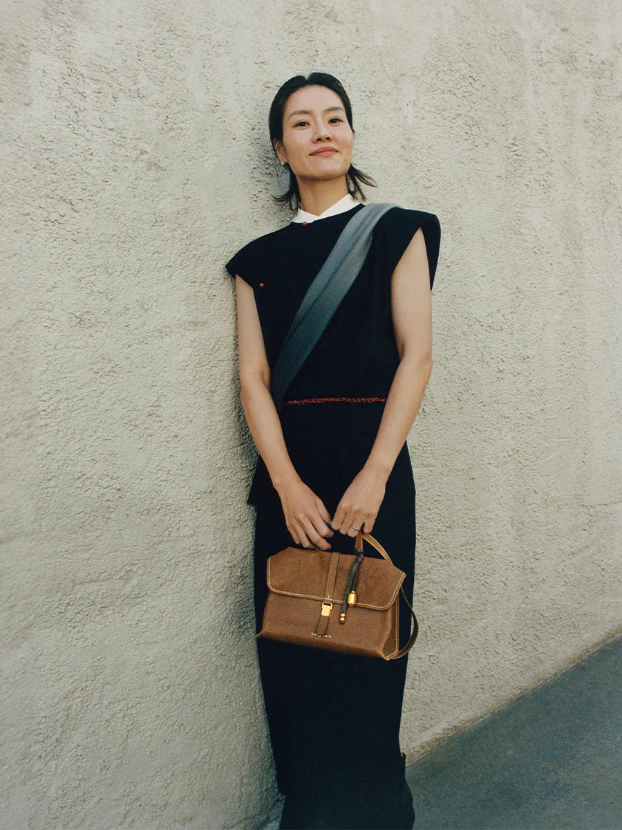 The Small Shan Satchel Bag - Sandal