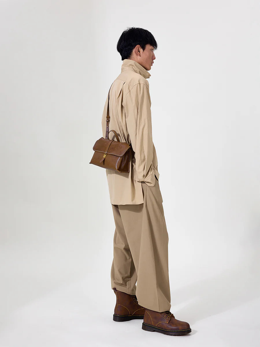 The Small Shan Satchel Bag - Sandal