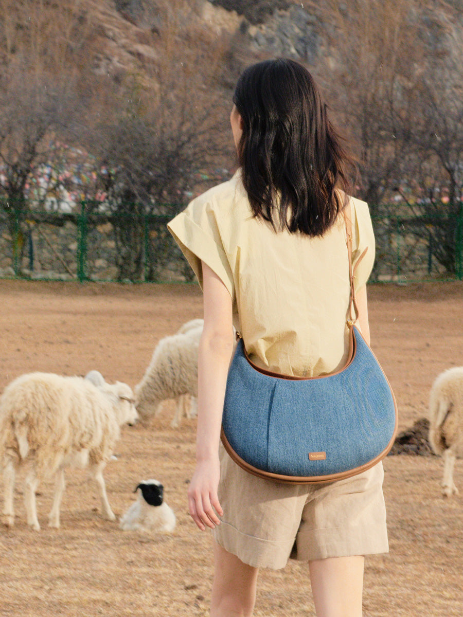 Large Luna Bag (New Version) - Denim
