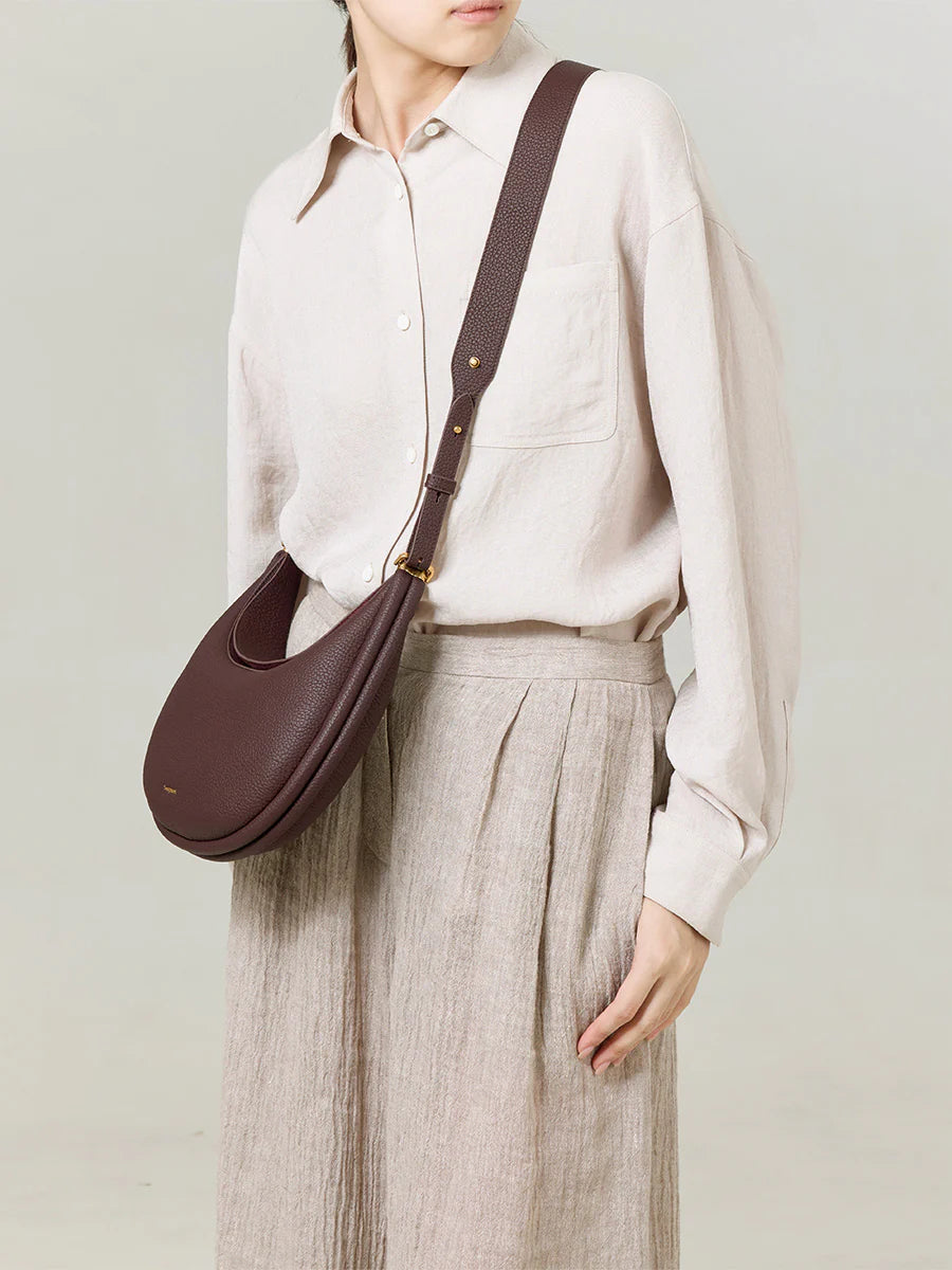 Medium Luna Bag - Burgundy
