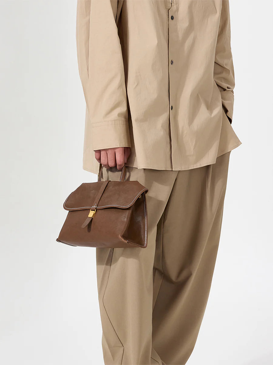 The Small Shan Satchel Bag - Sandal