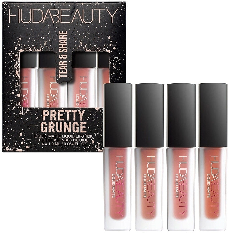 HUDA BEAUTY Pretty Grunge Liquid Matte Lip Quad