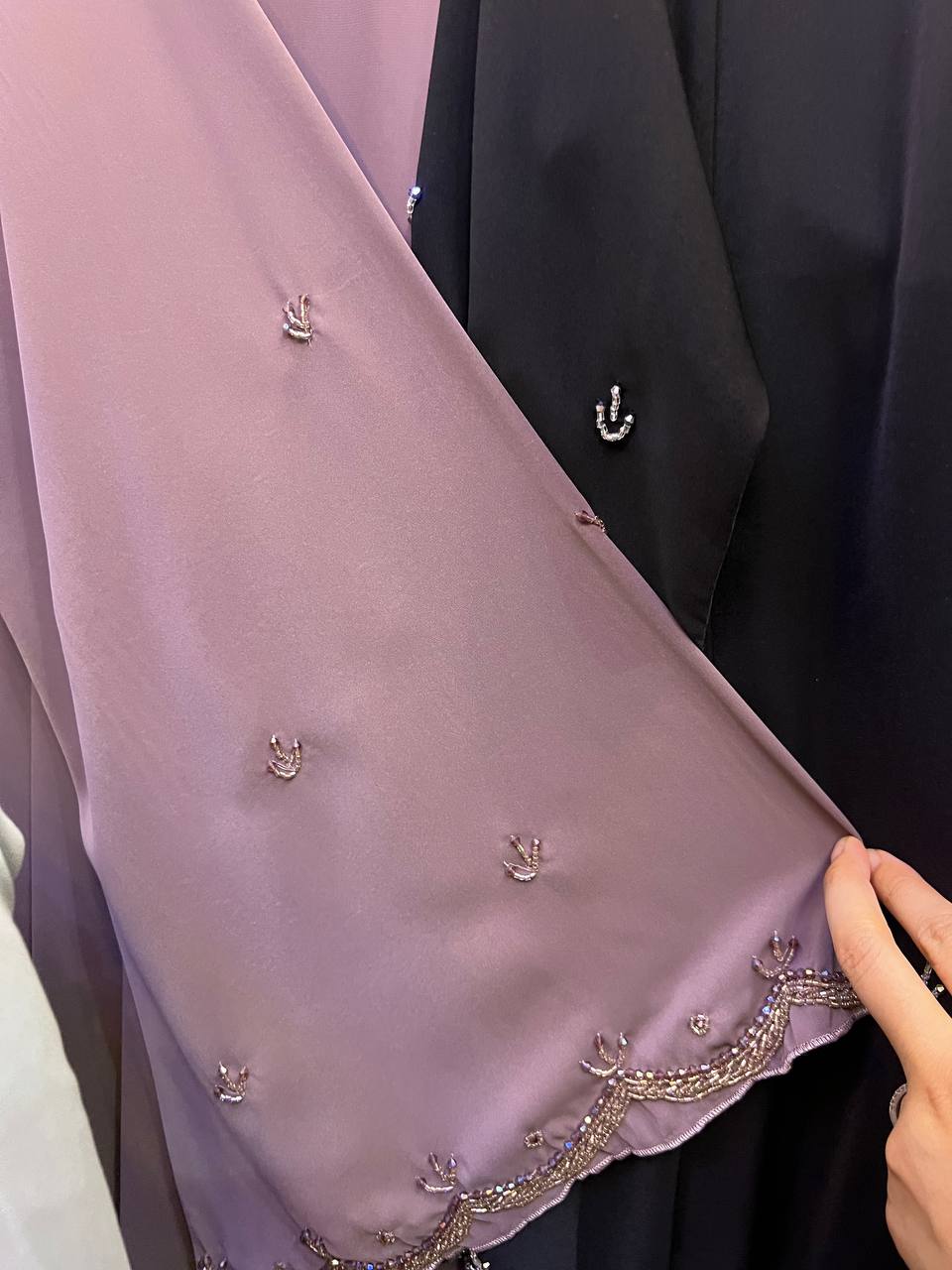 Jubah Dubai Beading- Dusty Pink