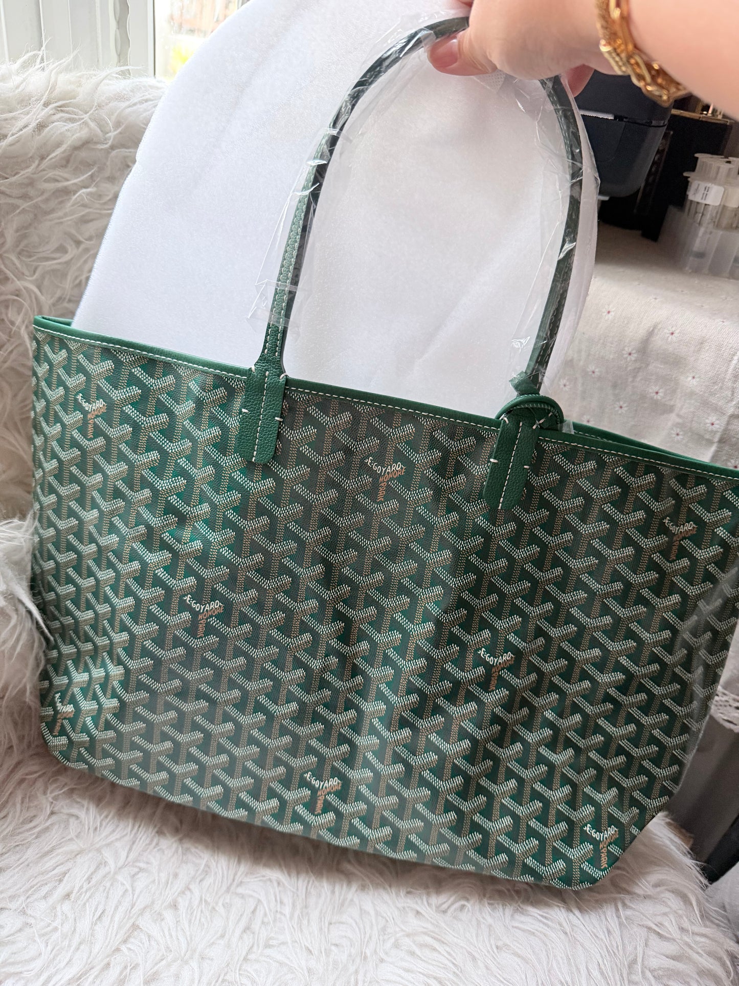 (Readystock)Goyard St Louis PM Canvas - Green