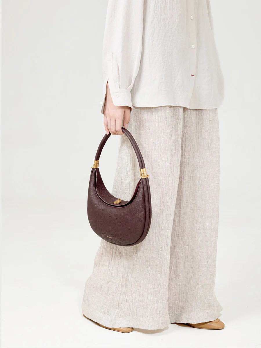 Medium Luna Bag - Burgundy