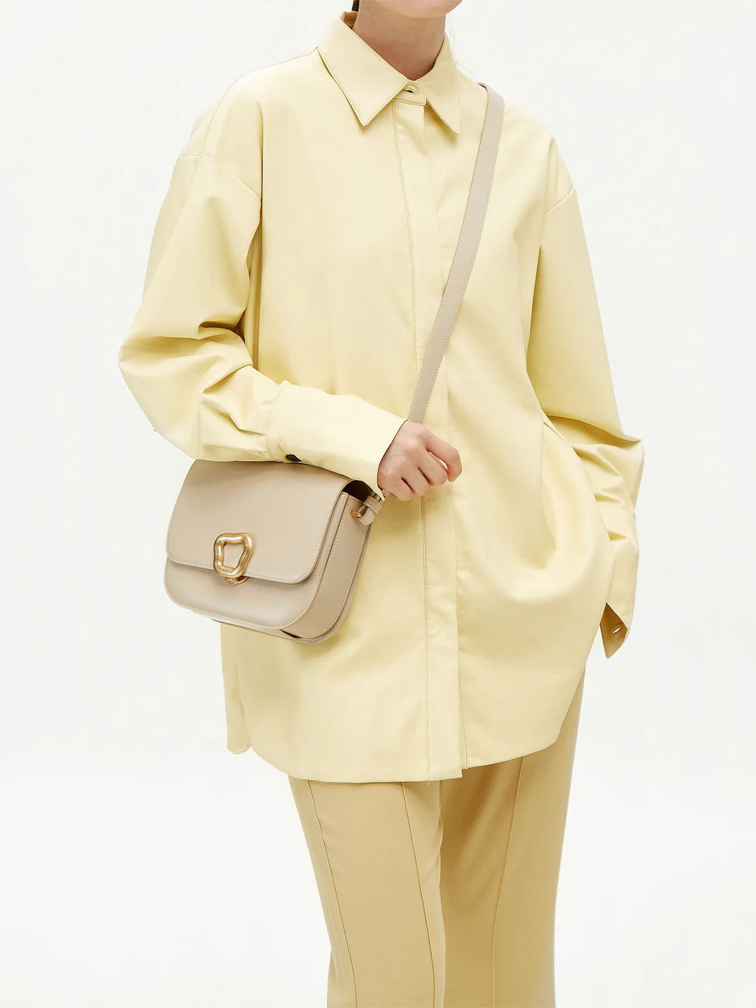 Medium Reset Tofu Bag - Pearl Grey