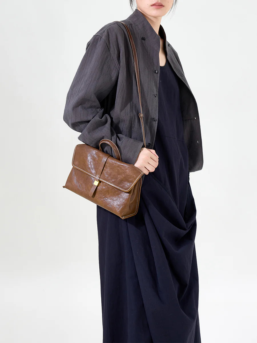 The Small Shan Satchel Bag - Sandal