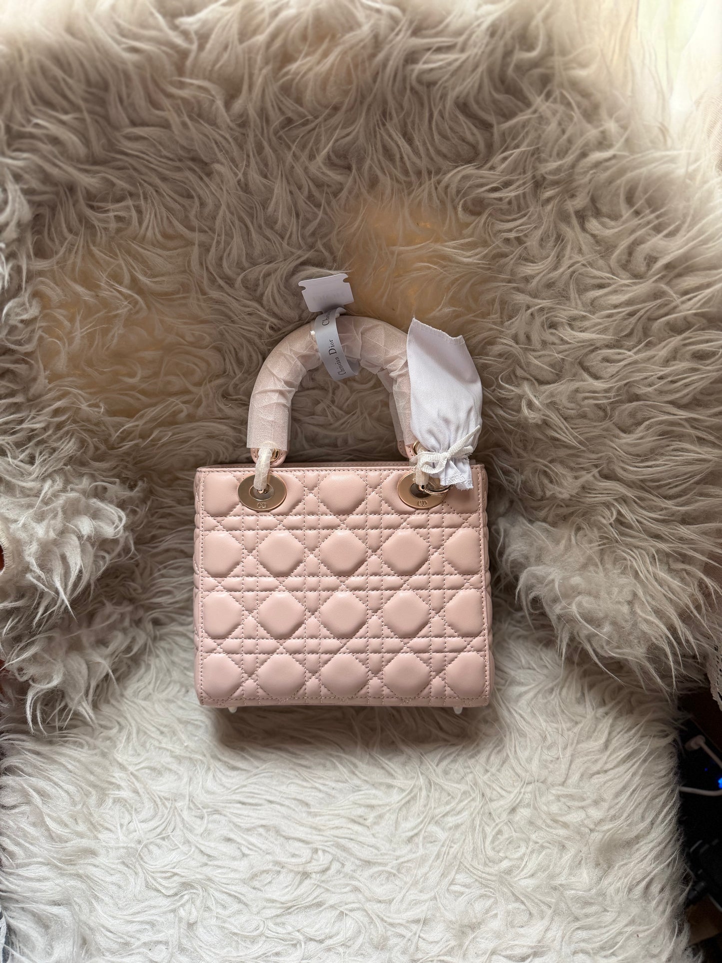 (Readystock) Lady Dior Small - Pink Beige