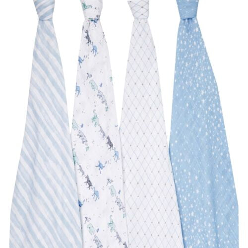 Aden+Anais Classic Swaddles 4 Pack - Rising Star