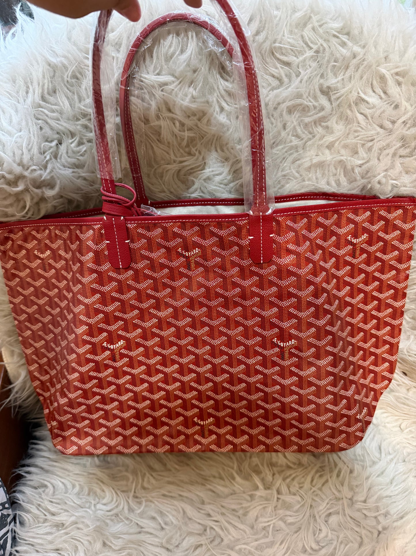 (Readystock)Goyard St Louis PM Canvas - Red