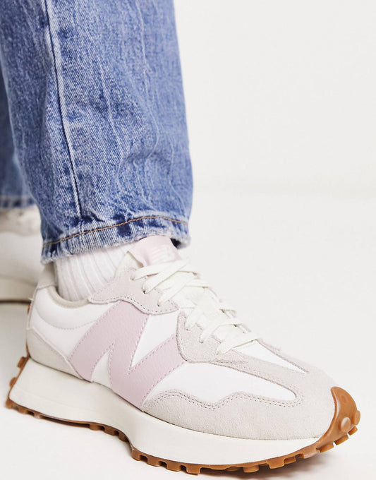 New Balance 327 in Off White & Pink