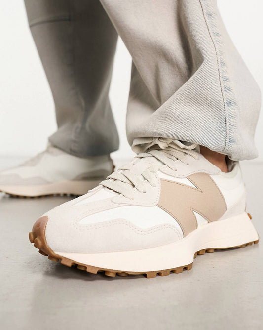 New Balance 327 in Off White & Driftwood (Nude)