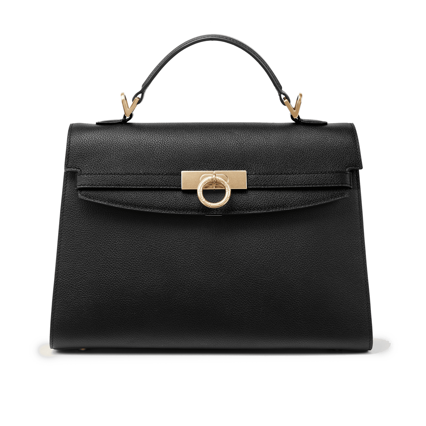 Grace Medium Top Handle Bag - Black
