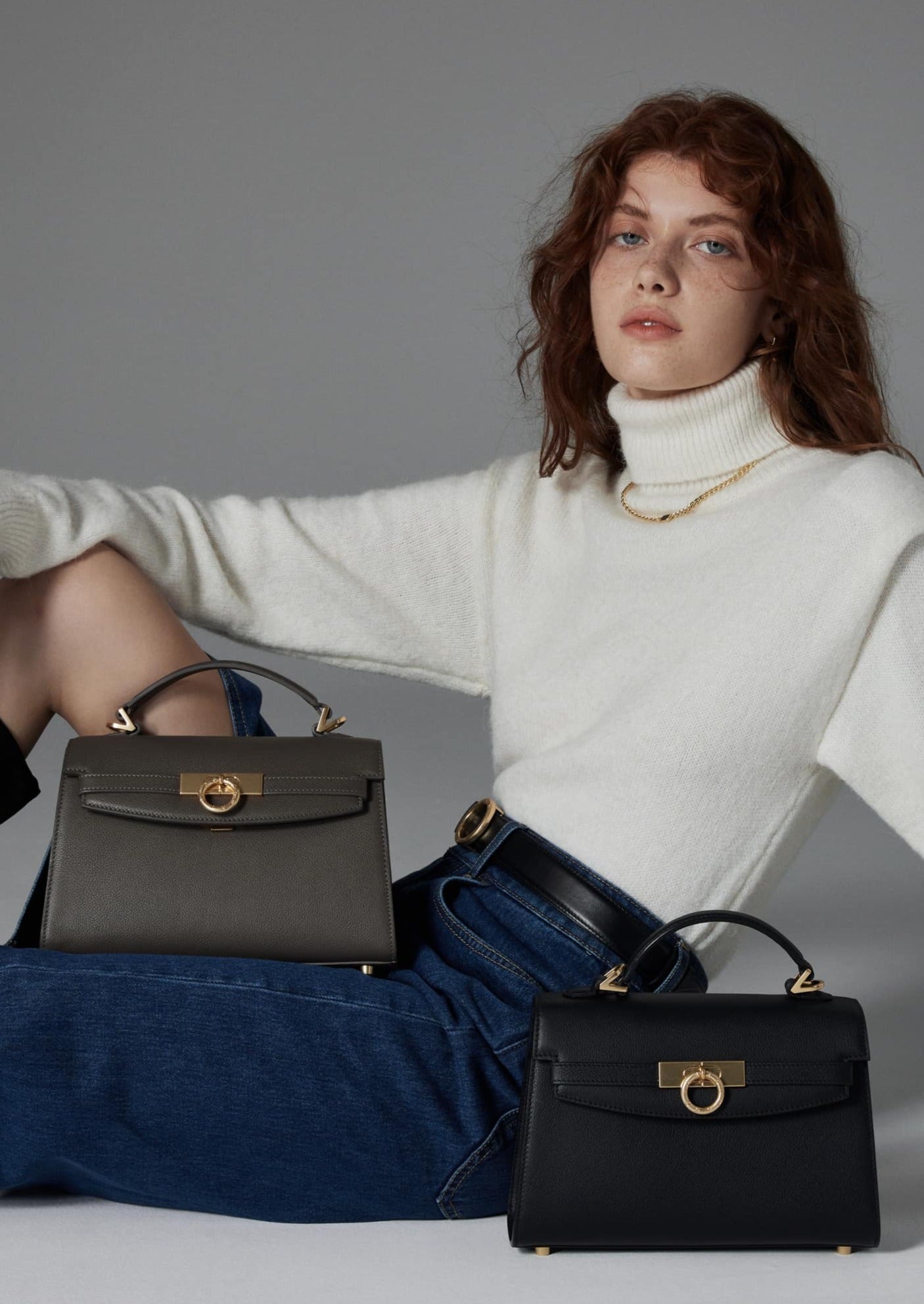Grace Top Handle Bag Eve - Parisian Grey