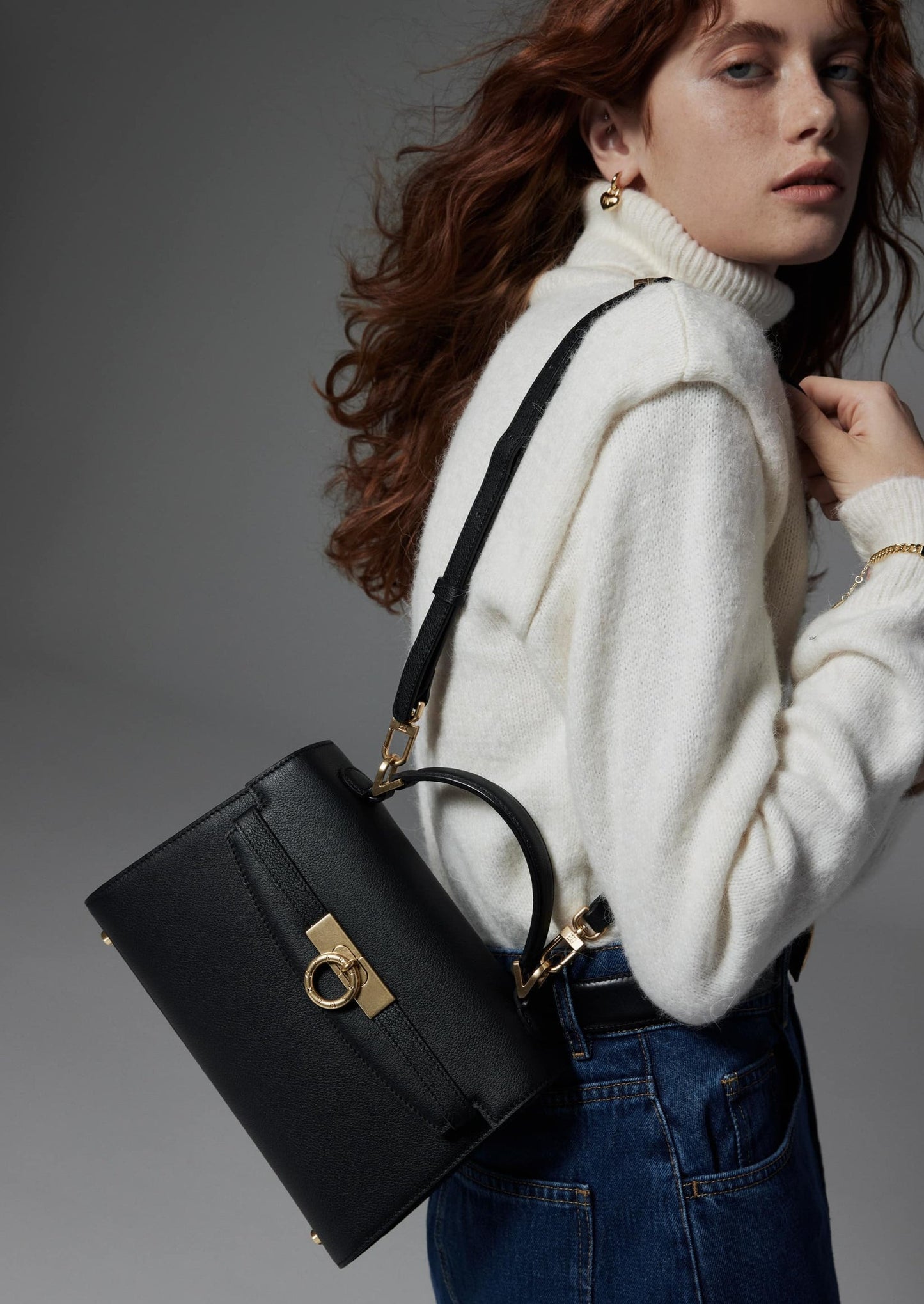 Grace Top Handle Bag Eve - Black