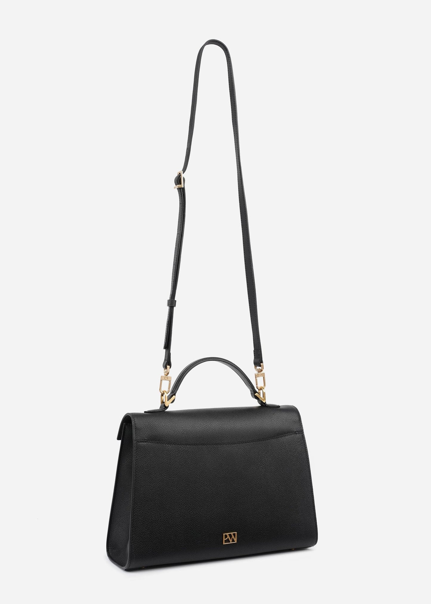 Grace Medium Top Handle Bag - Black