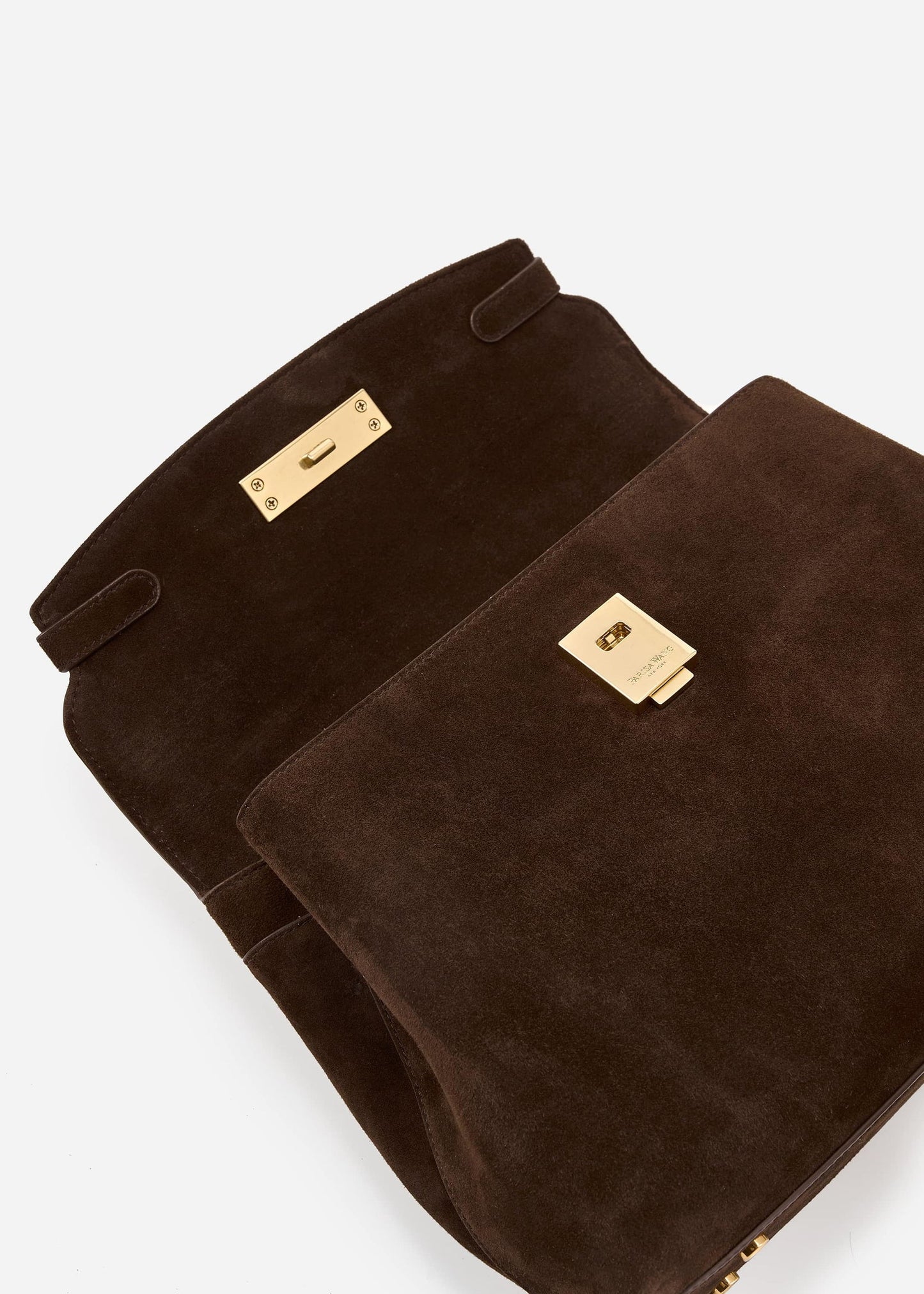 Grace Medium Soft Top Handle Bag - Chocolate Suede