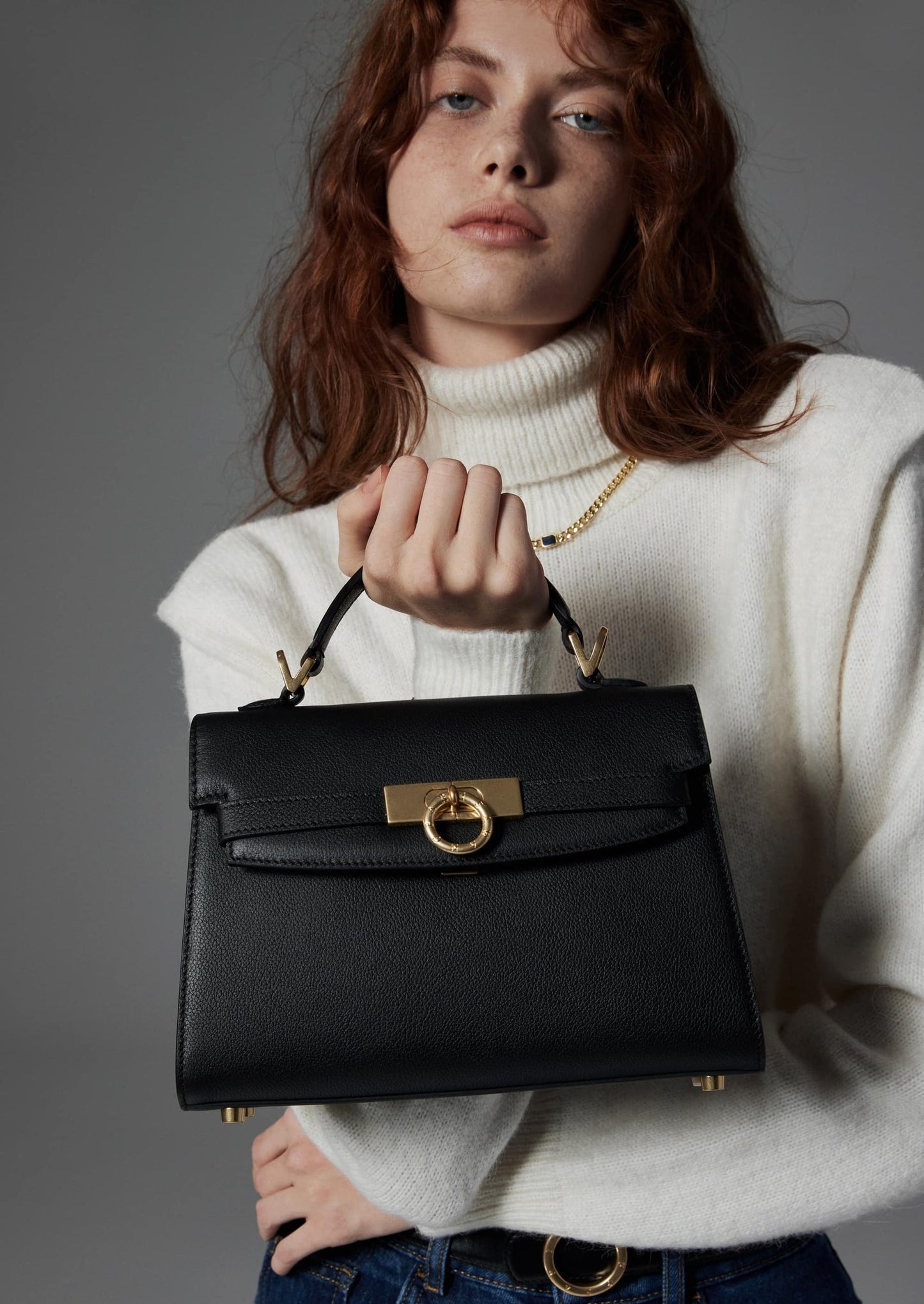 Grace Top Handle Bag Eve - Black