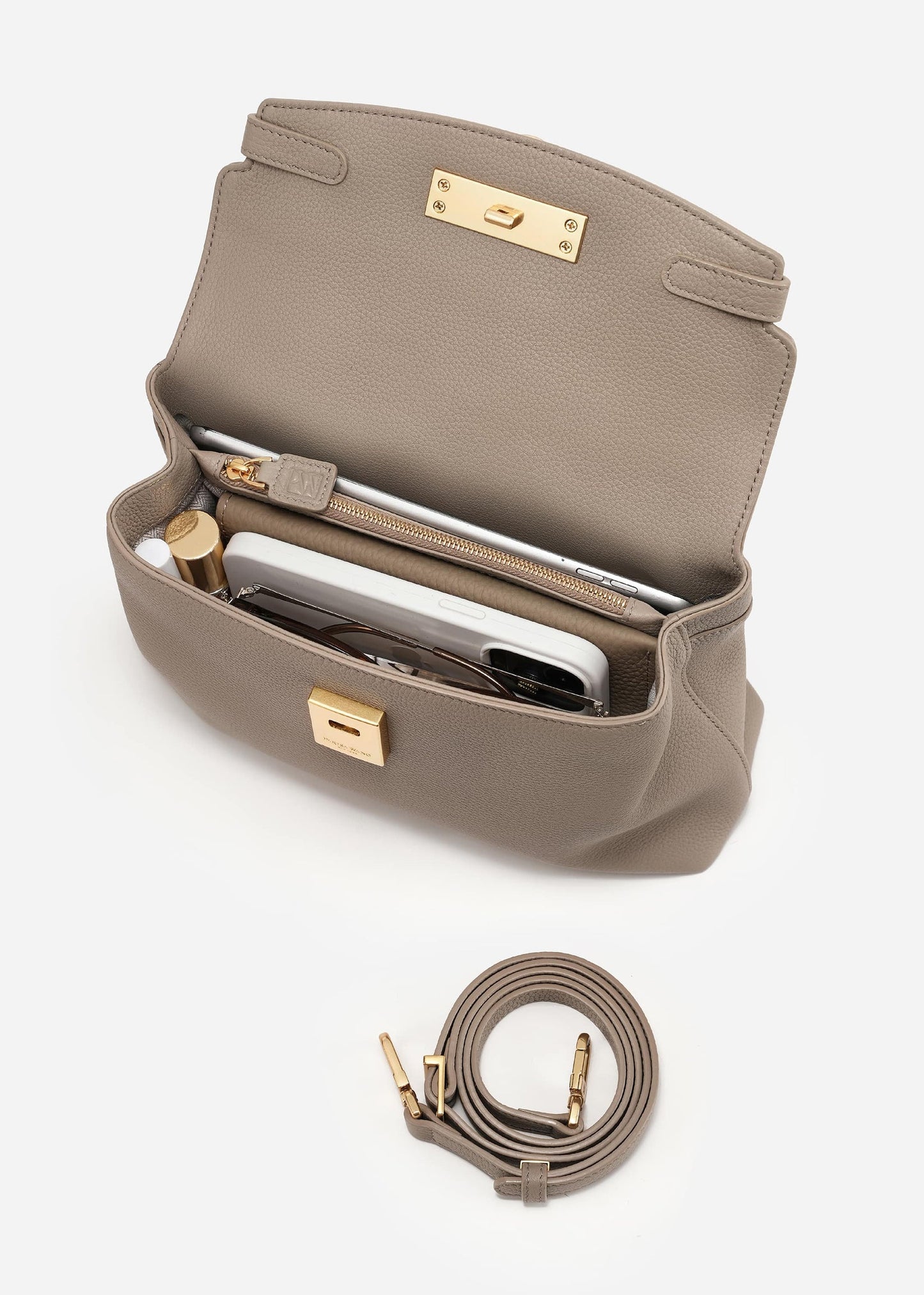 Grace Soft Top Handle Bag - Taupe