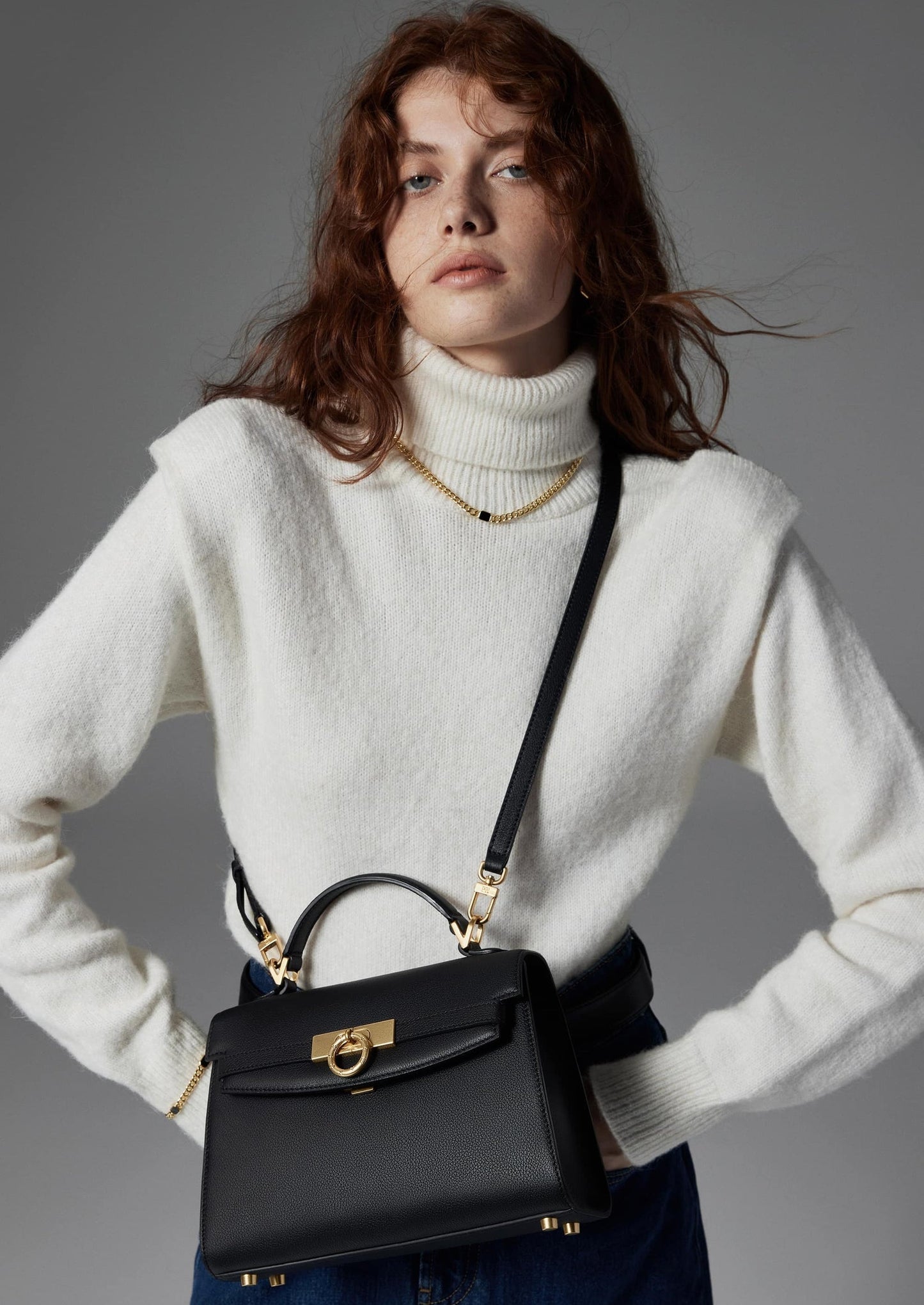 Grace Top Handle Bag Eve - Black