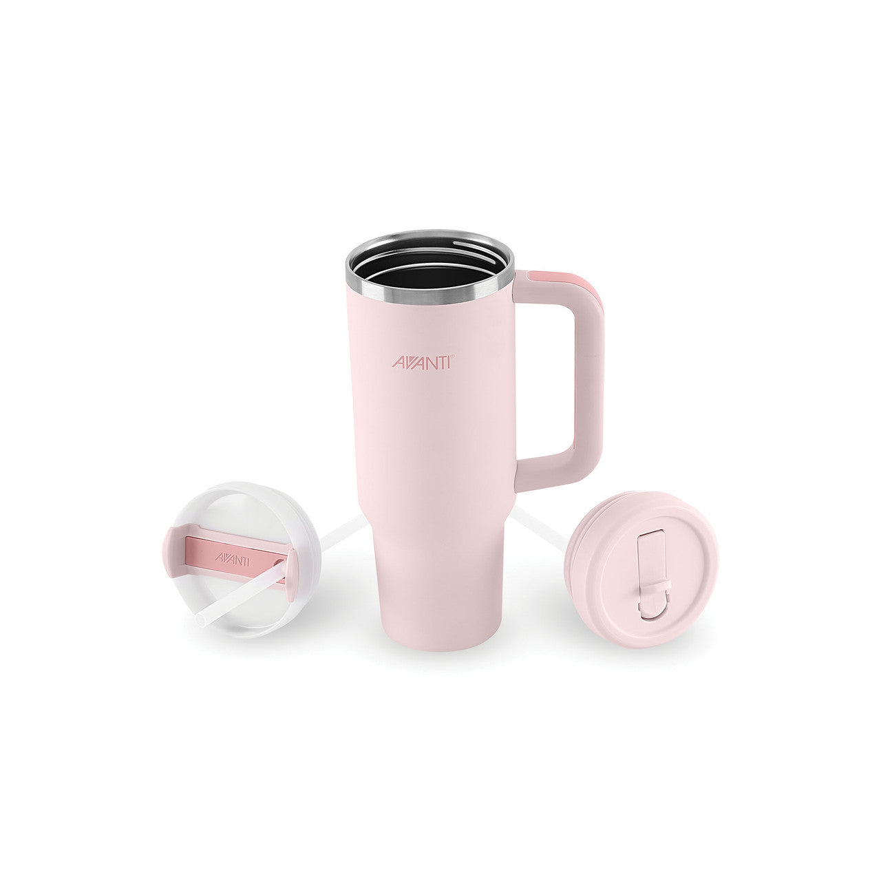 (READYSTOCK) Avanti HydroQuench Insulated Tumbler with Two Lids, 1L - Blush Pink