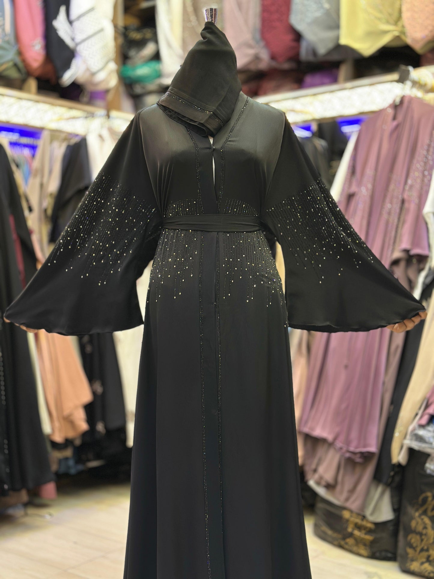 Jubah Madinah Butterfly - Black