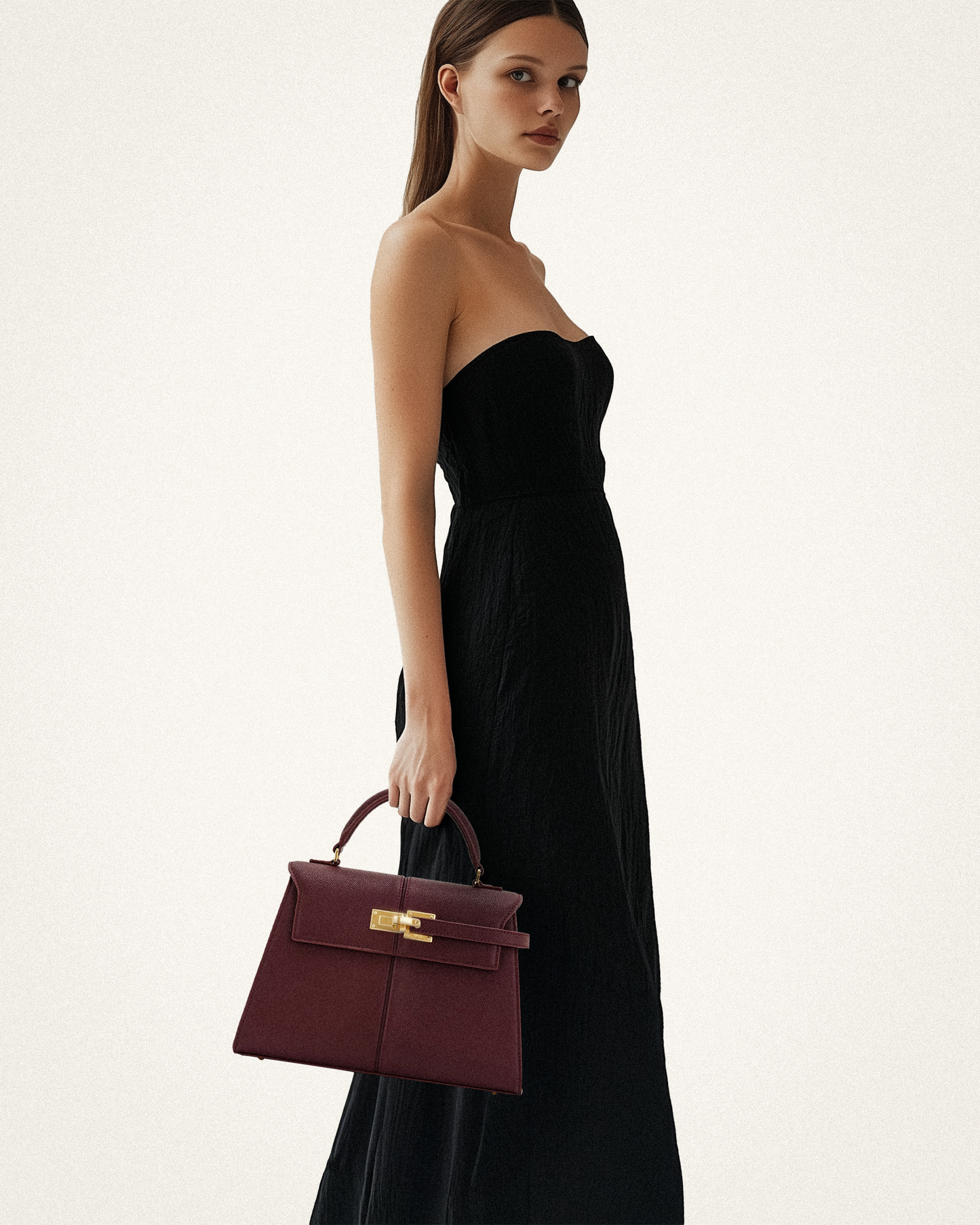 JW PEI Pink Elise Large Top Handle Bag - Claret