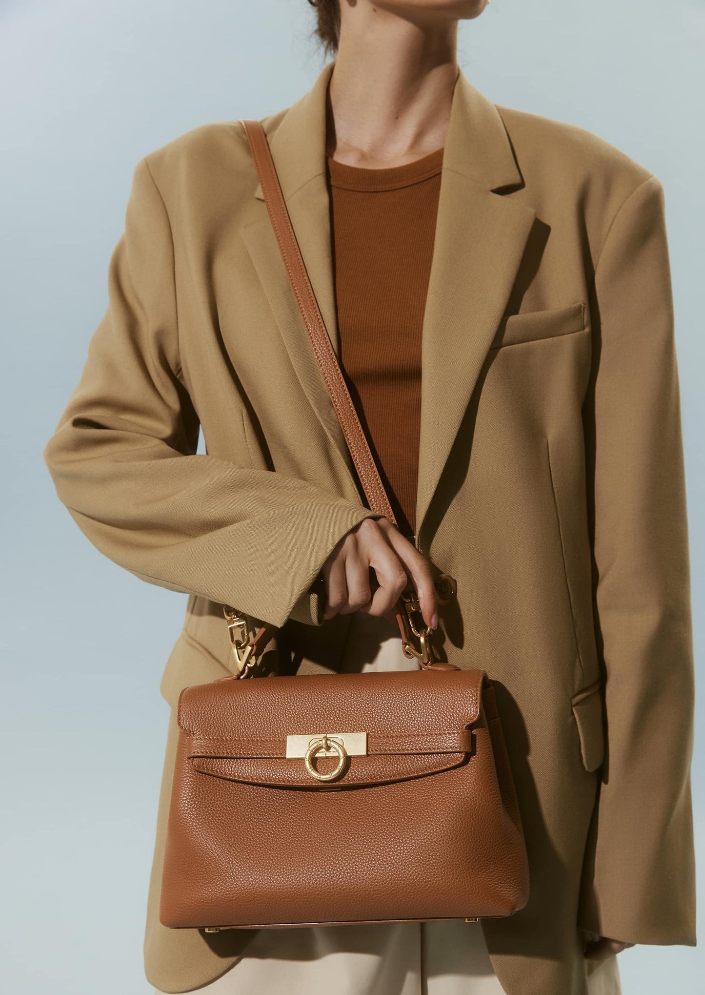 Grace Soft Top Handle Bag - Brown