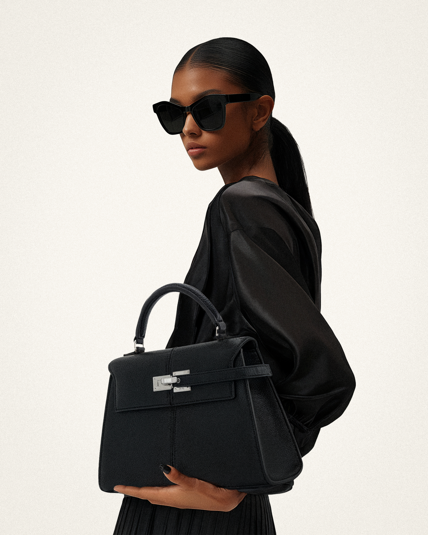 JW PEI Pink Elise Large Top Handle Bag - Black
