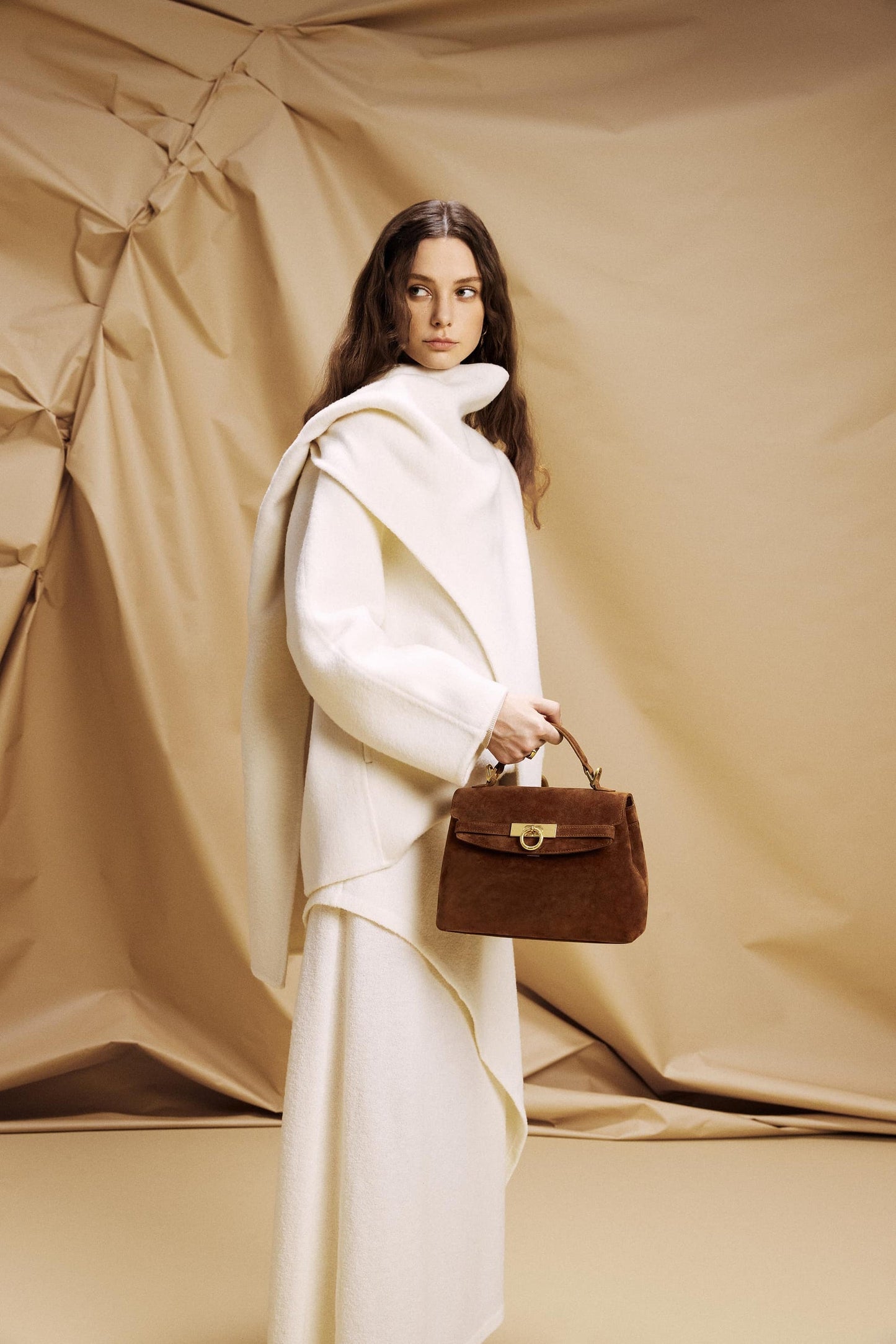 Grace Soft Top Handle Bag - Brown Sundae