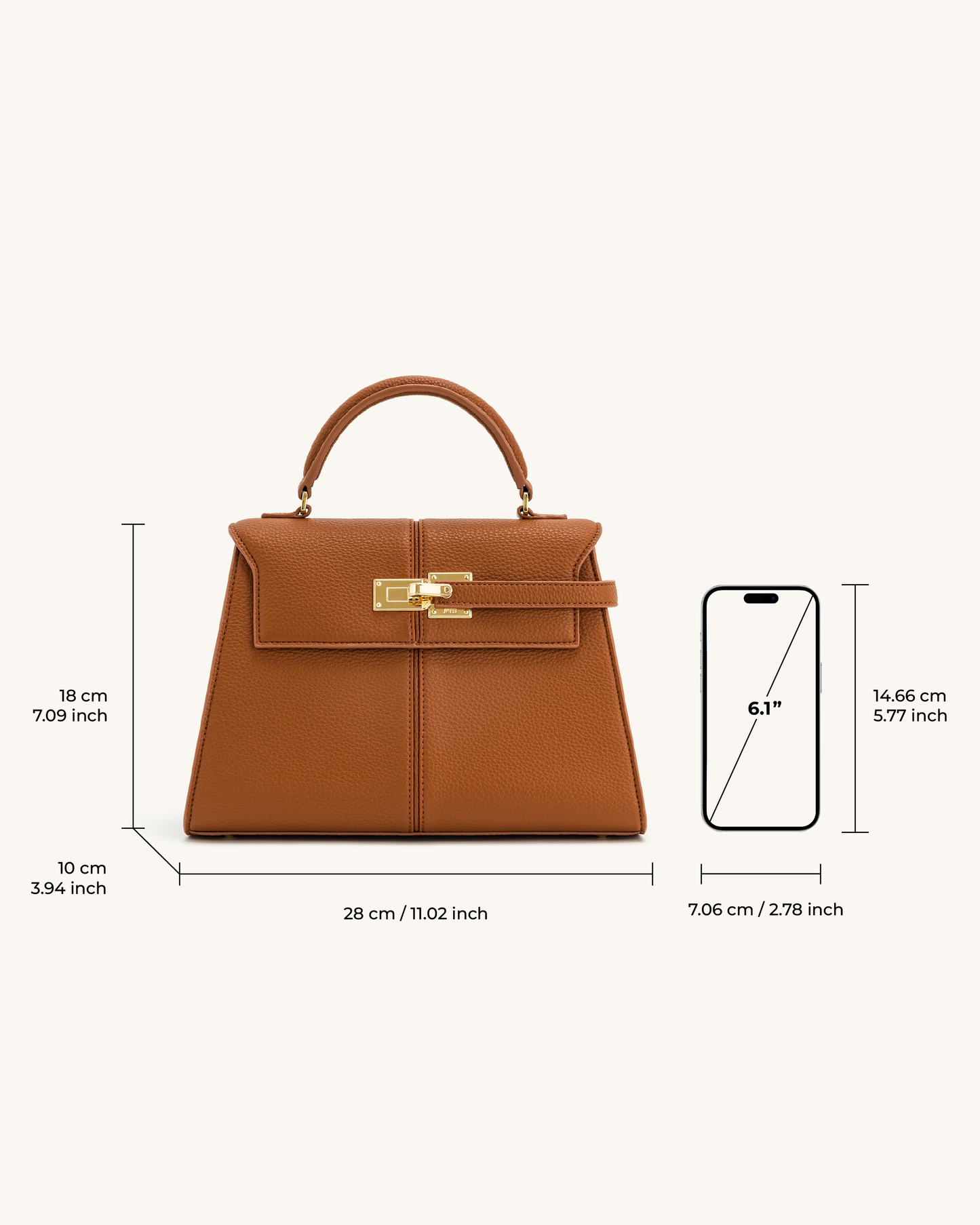 JW PEI Pink Elise Large Top Handle Bag - Brown