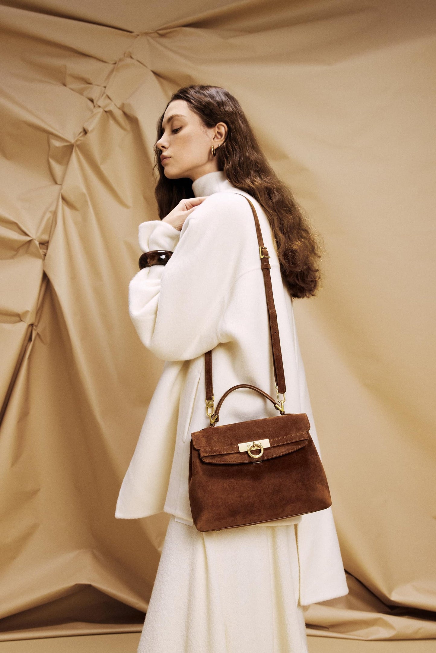 Grace Soft Top Handle Bag - Brown Sundae