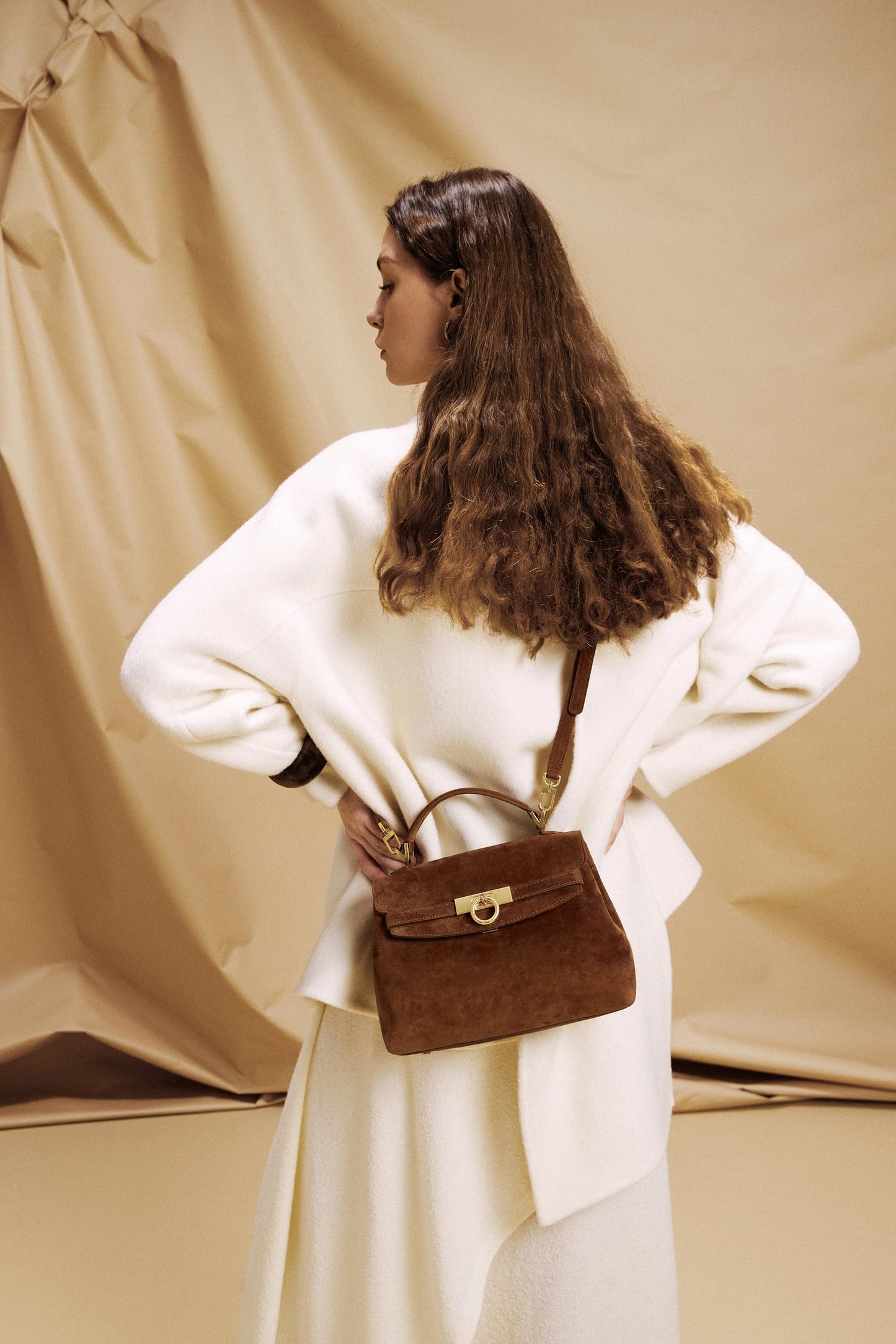 Grace Soft Top Handle Bag - Brown Sundae