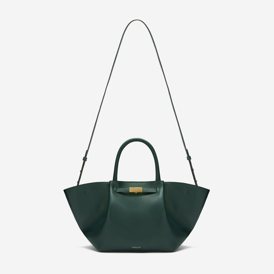 Demellier The Midi New York - Forest Green Small Grain