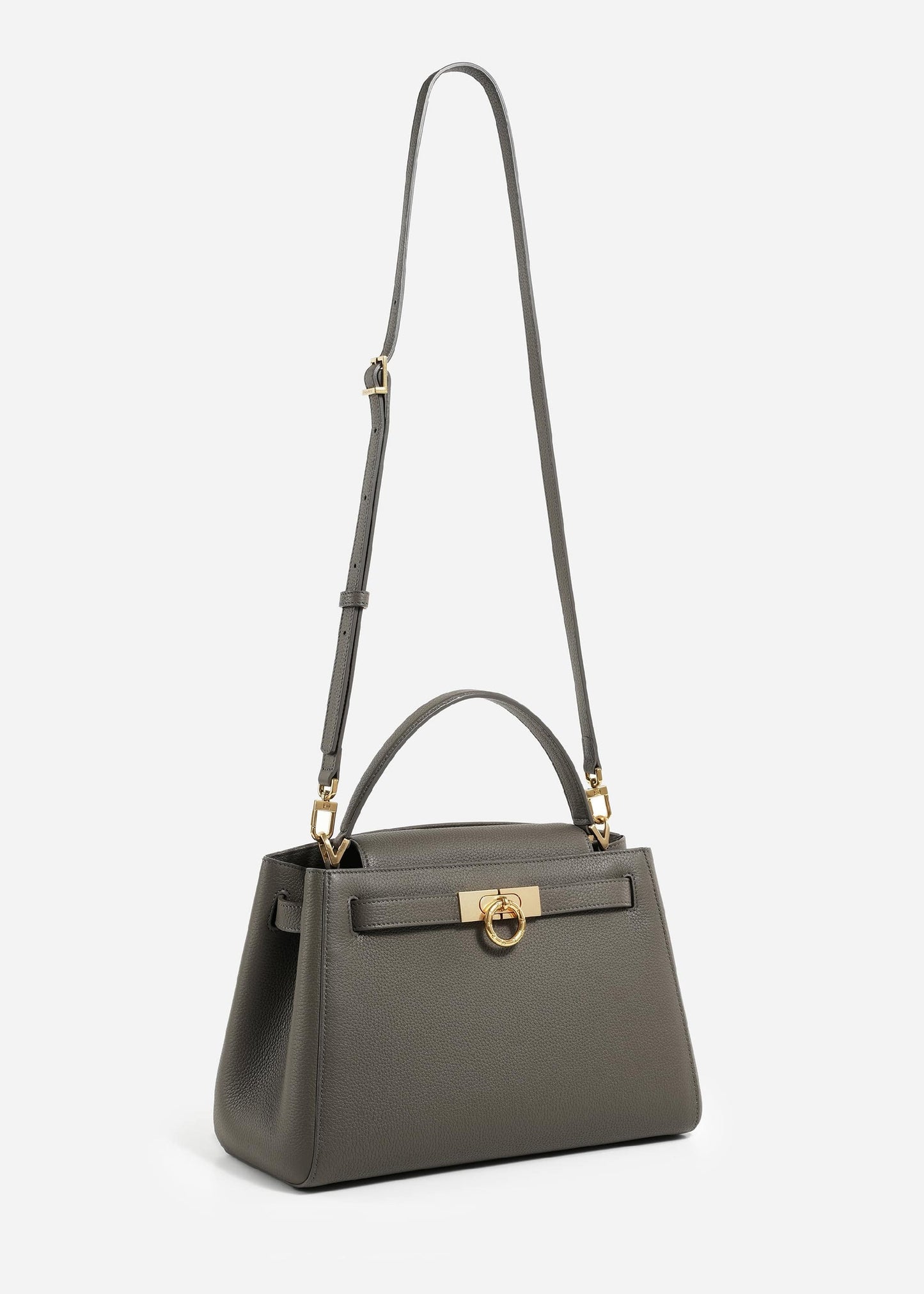 Madison Large Top Handle Bag Pebbled - Parisian Grey