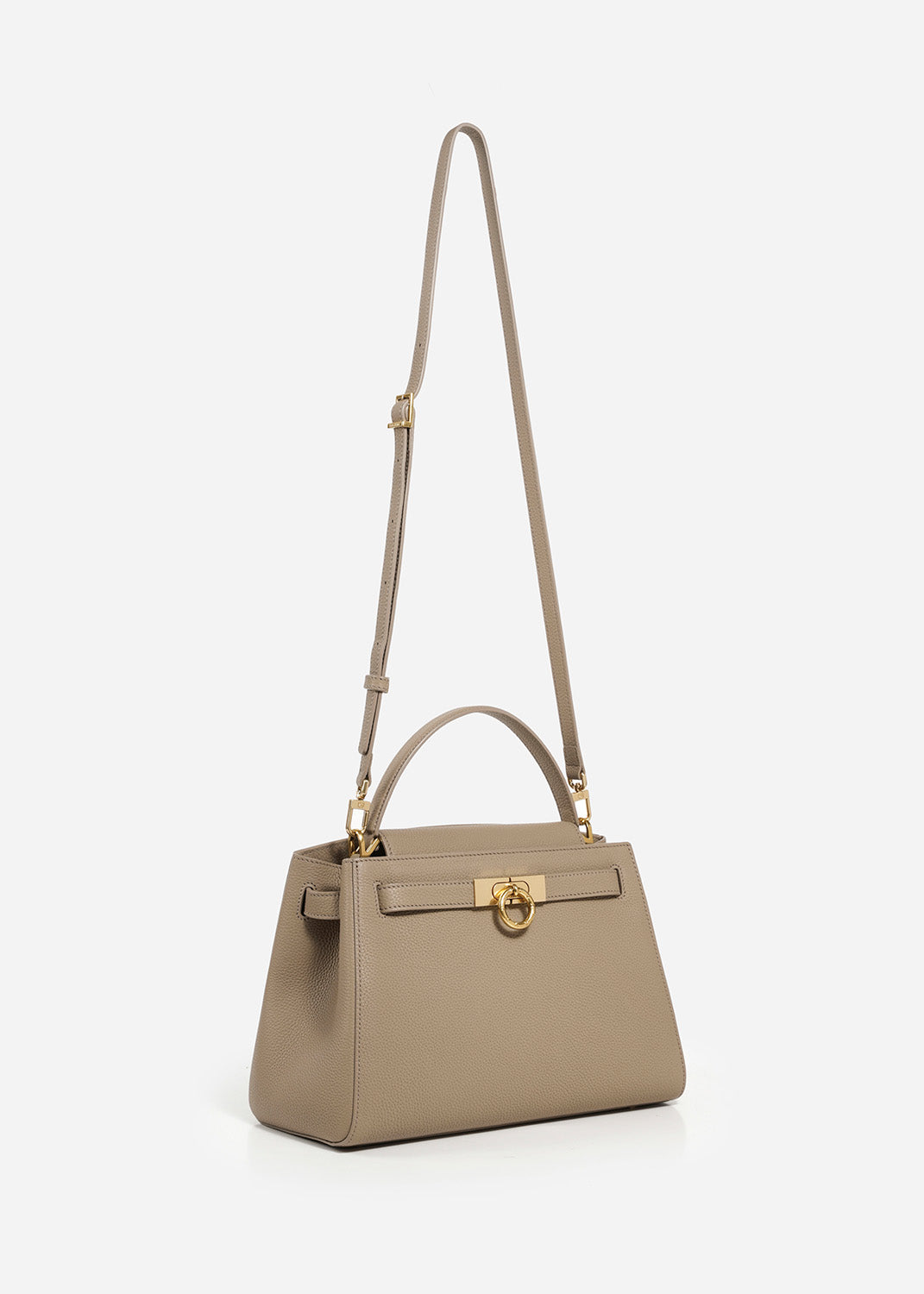 Madison Large Top Handle Bag Pebbled - Taupe