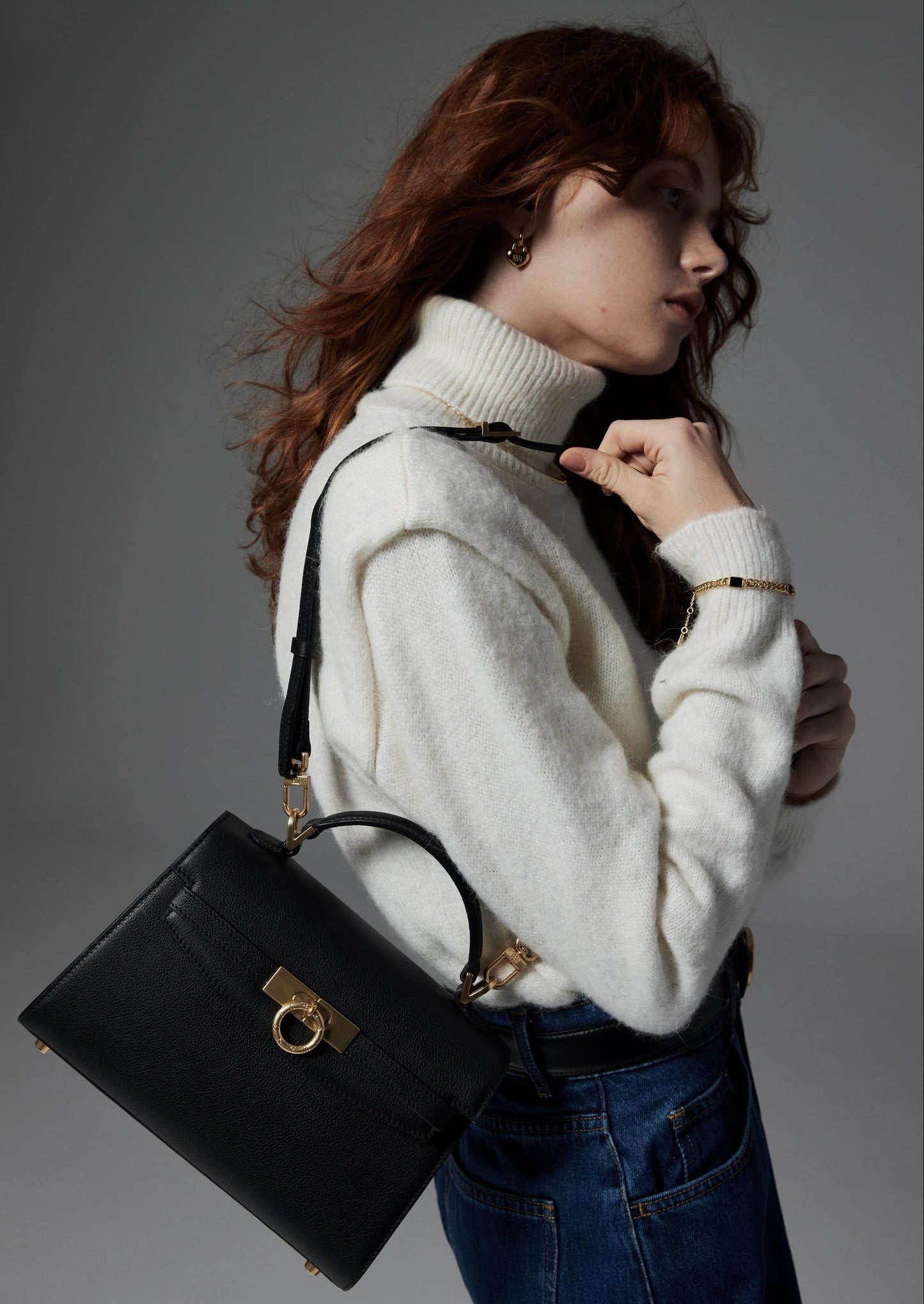Grace Top Handle Bag Eve - Black