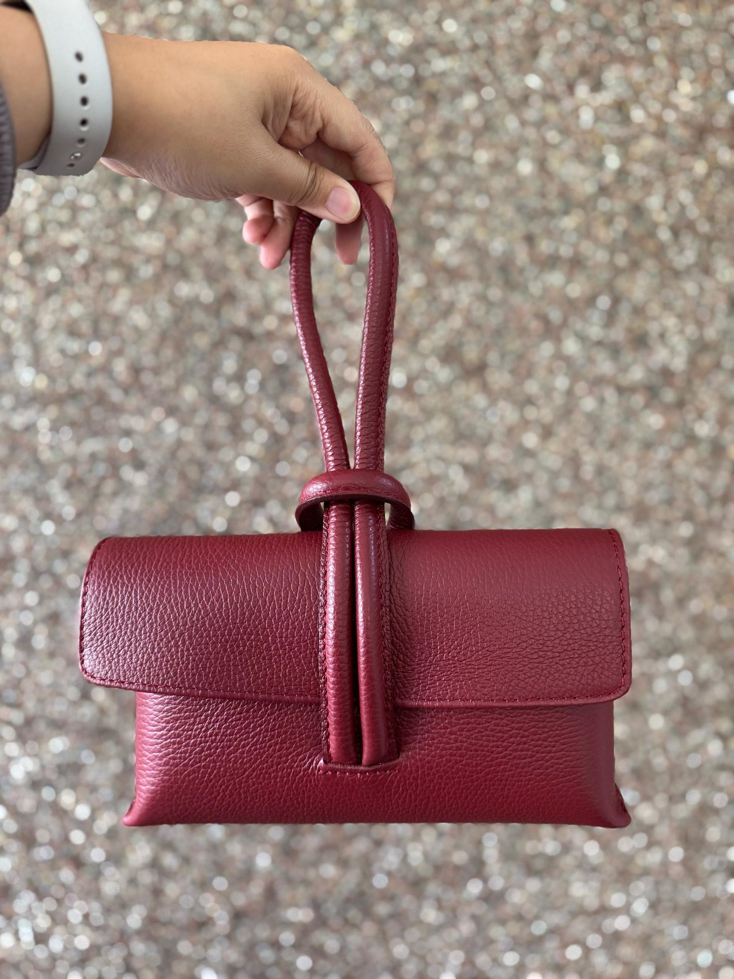 Leather Bag Paris- Burgundy