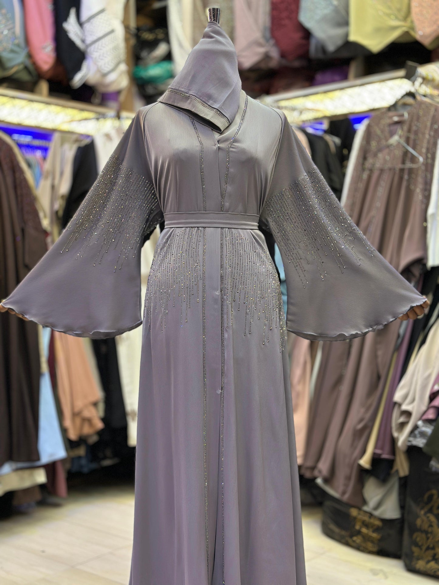 Jubah Madinah Butterfly - Grey