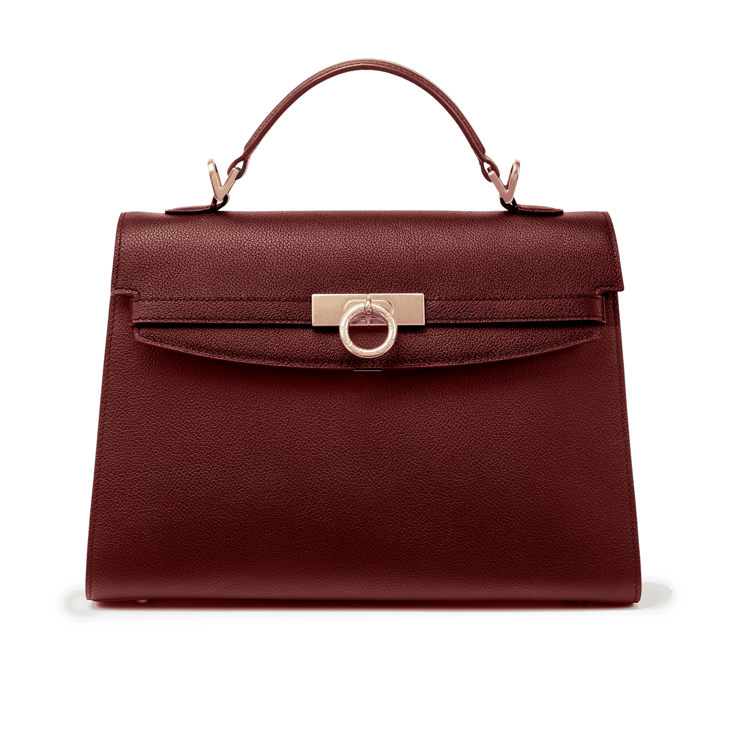 Grace Medium Top Handle Bag - Burgundy