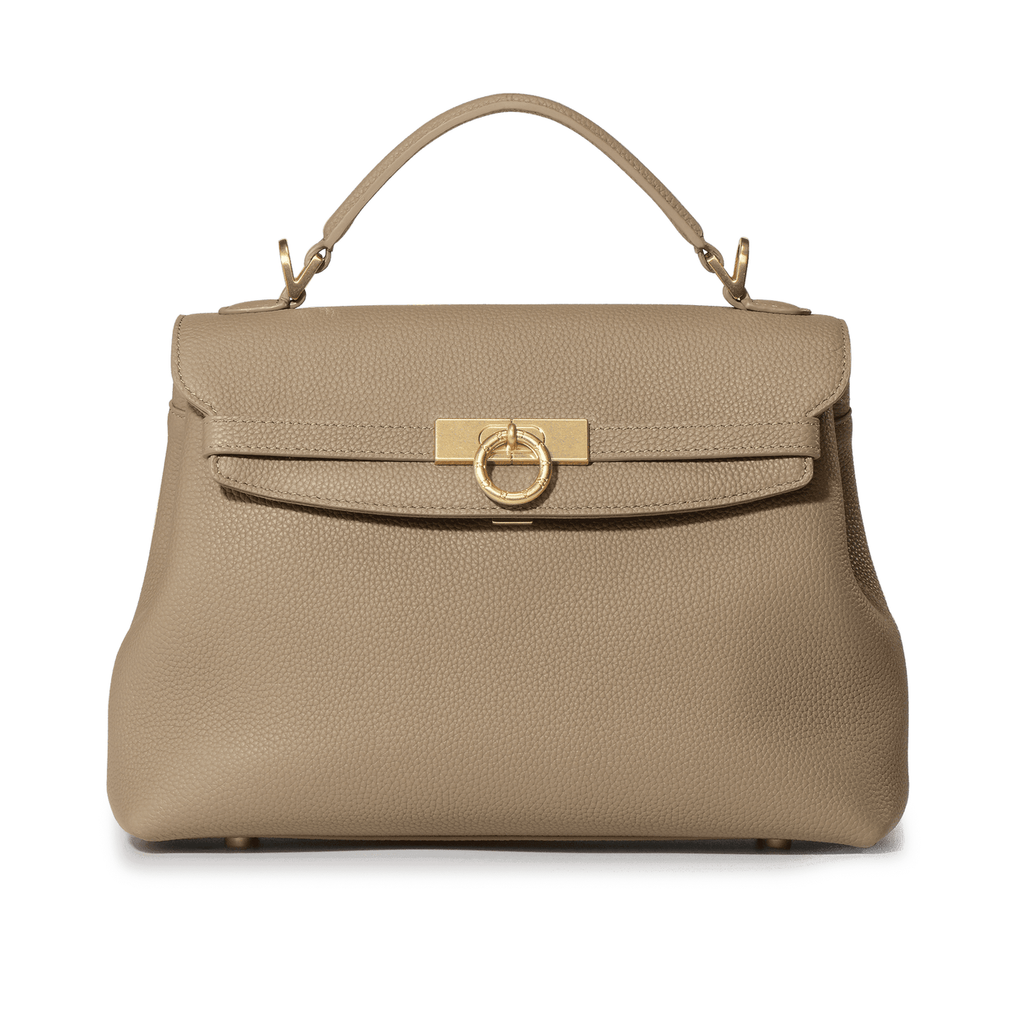 Grace Medium Soft Top Handle Bag - Taupe