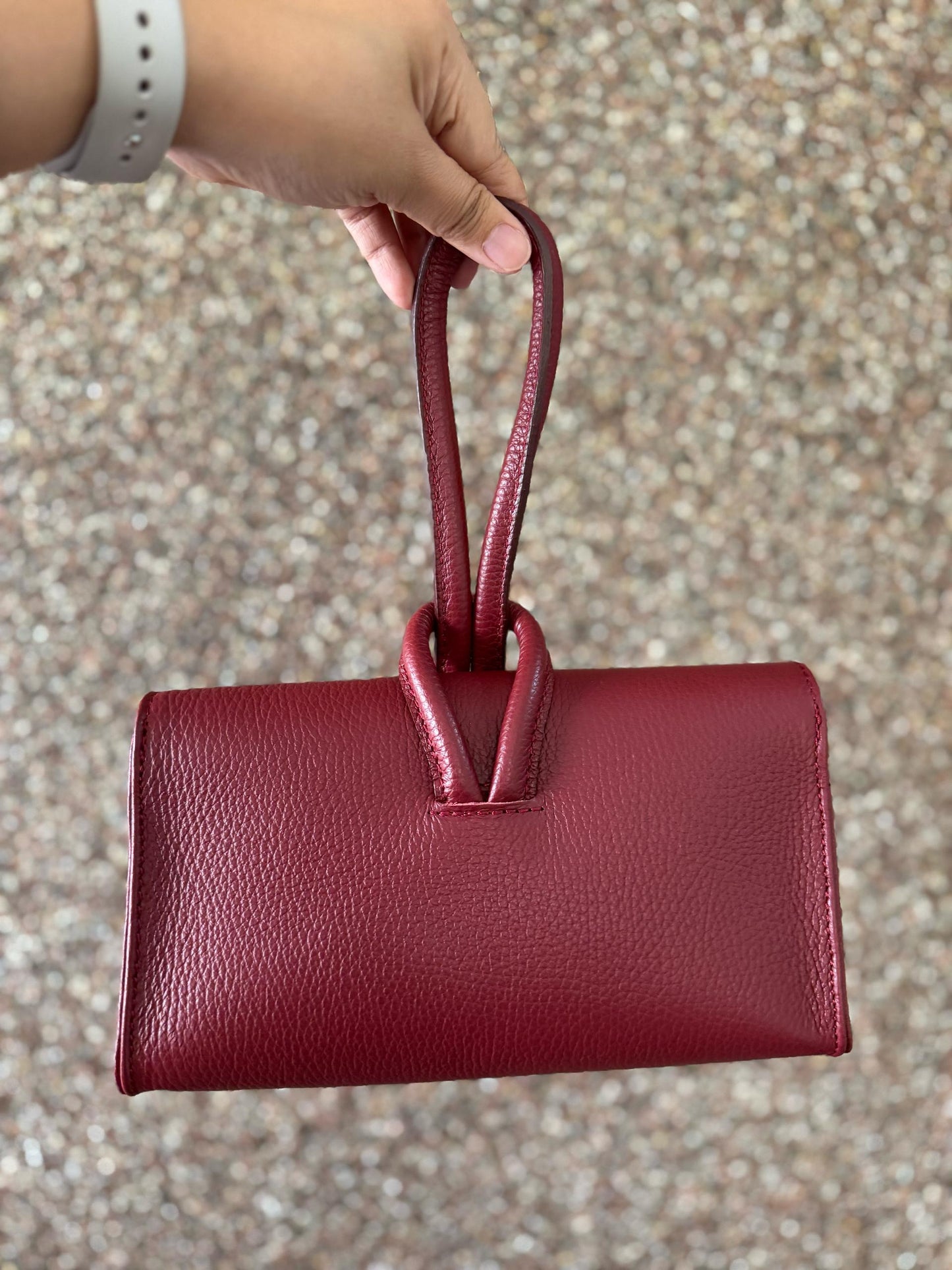 Leather Bag Paris- Burgundy