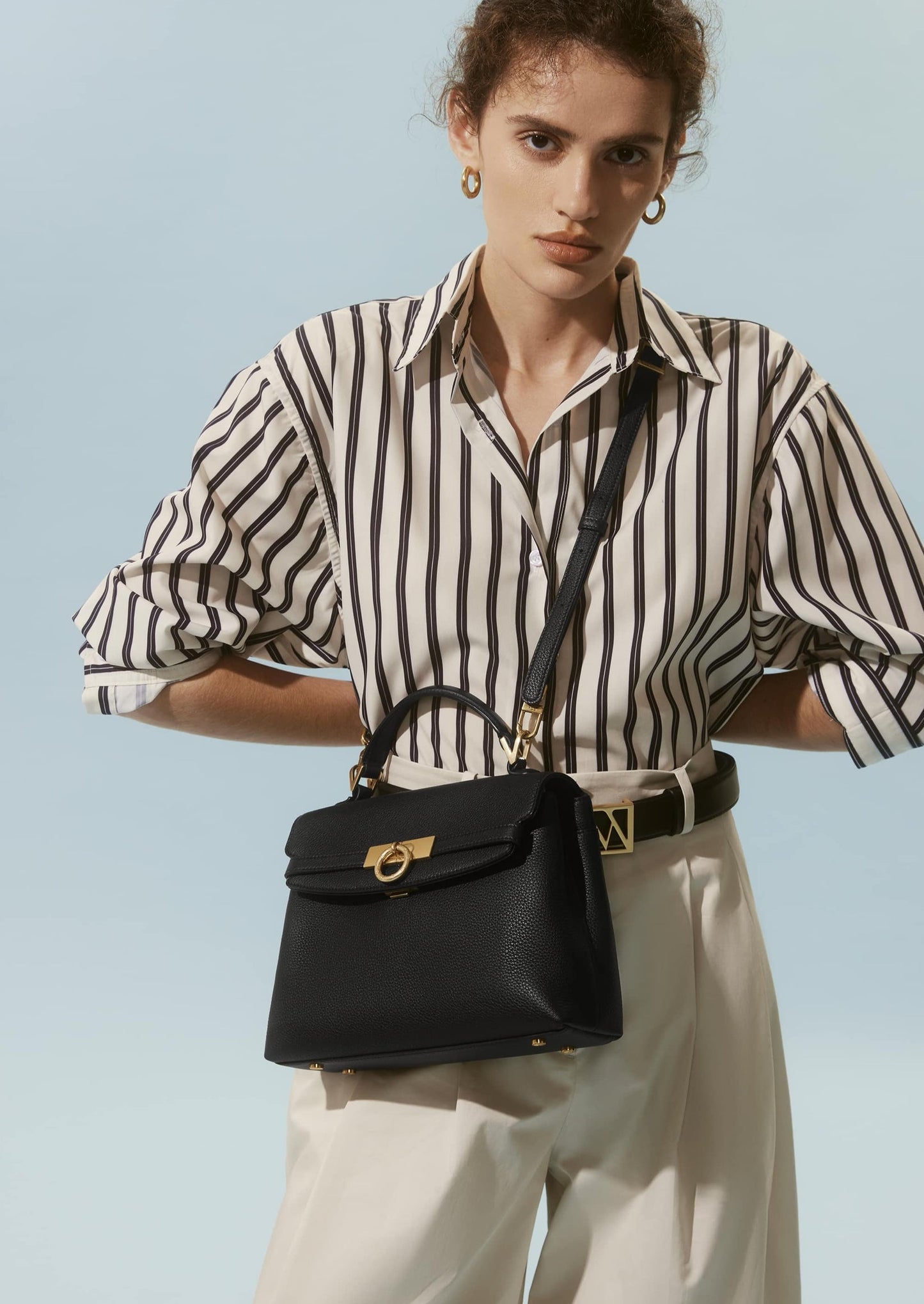 Grace Soft Top Handle Bag - Black