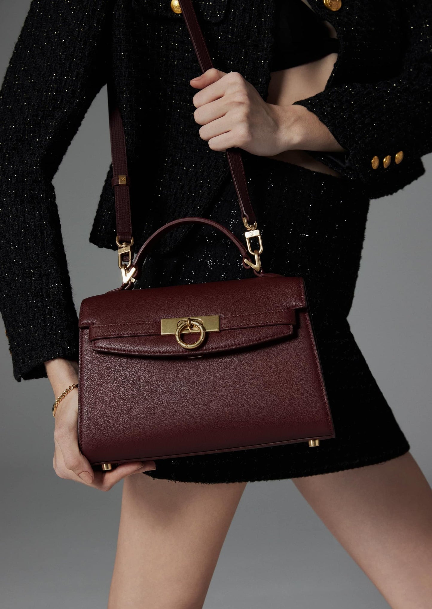 Grace Top Handle Bag Eve - Burgundy