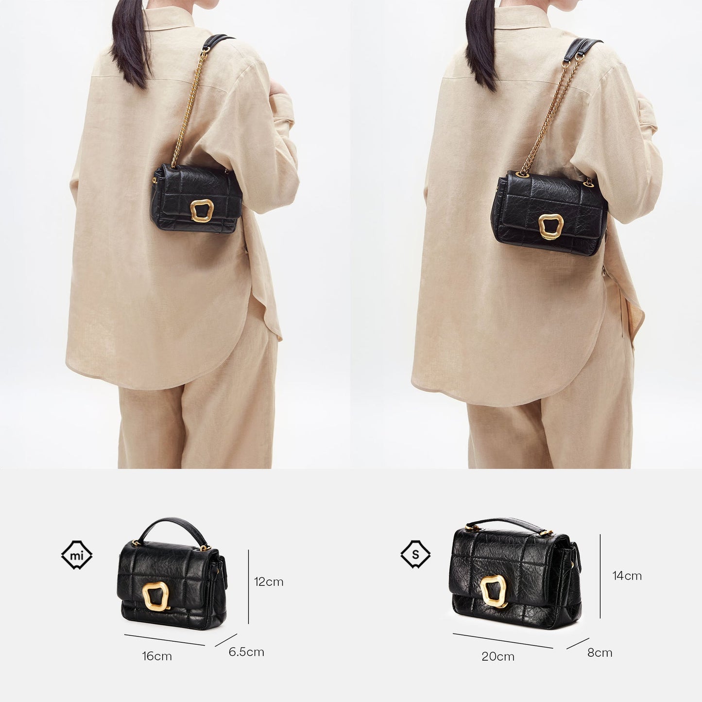 Small Chocolate Bag- Onyx