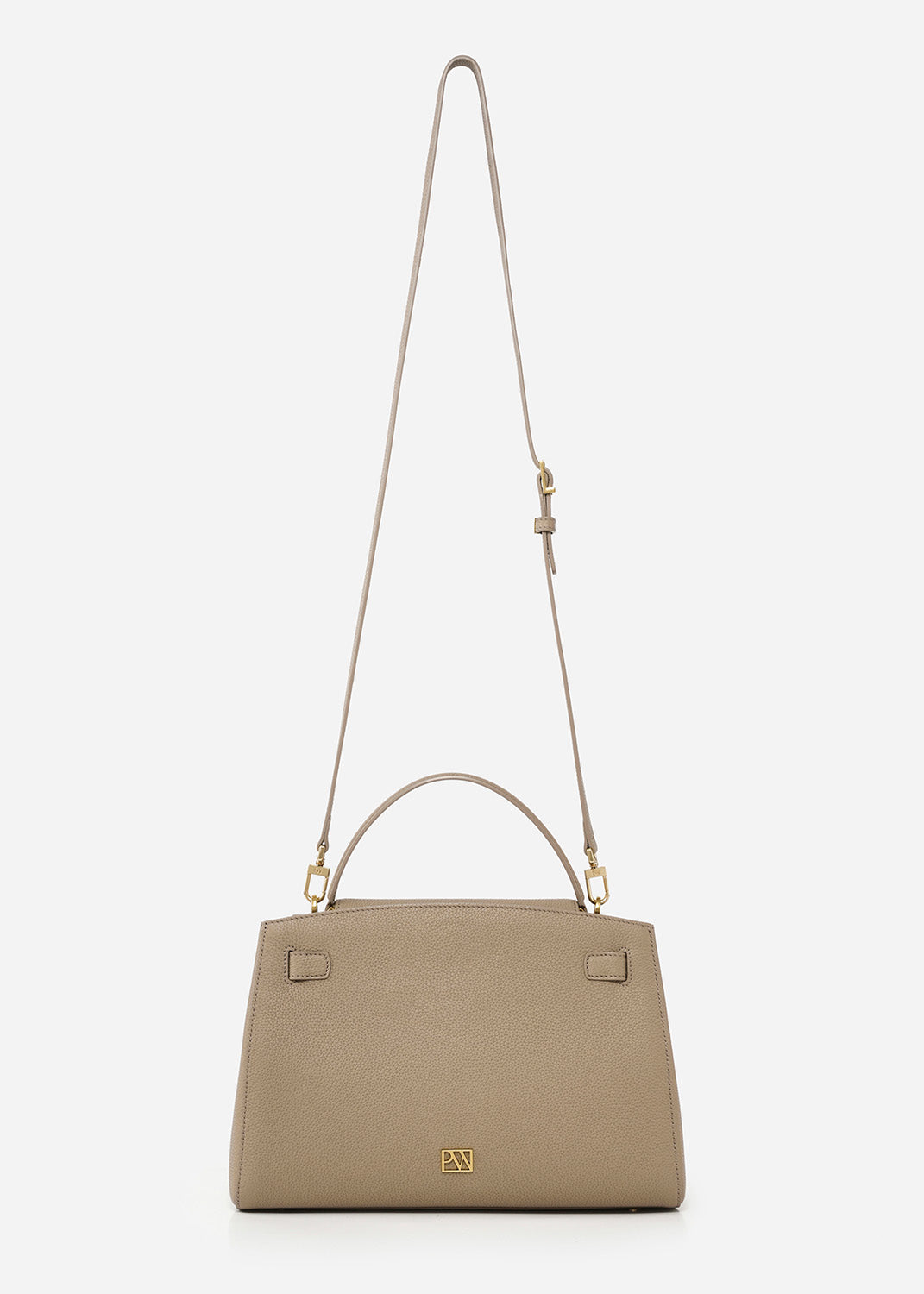 Madison Large Top Handle Bag Pebbled - Taupe