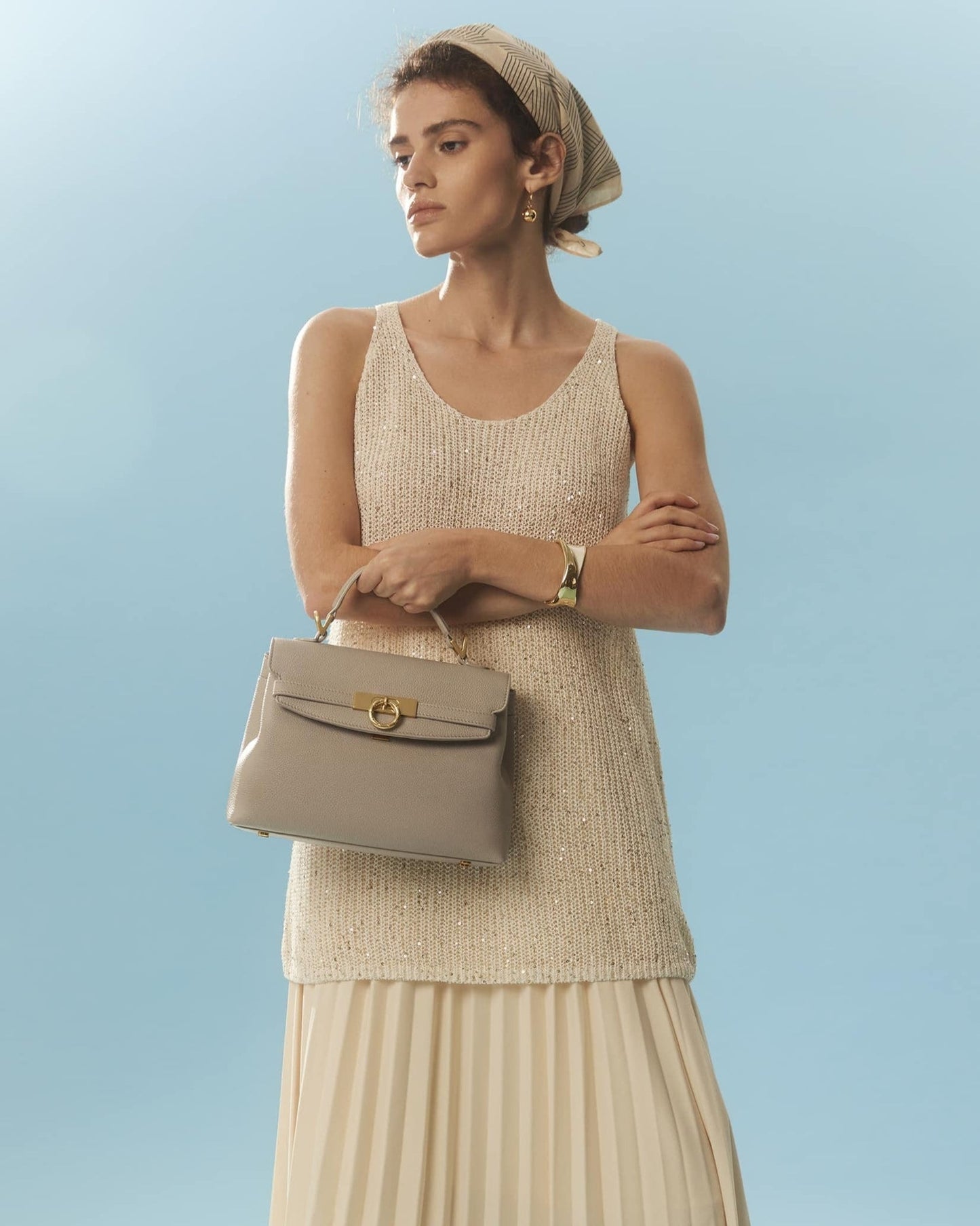 Grace Soft Top Handle Bag - Taupe