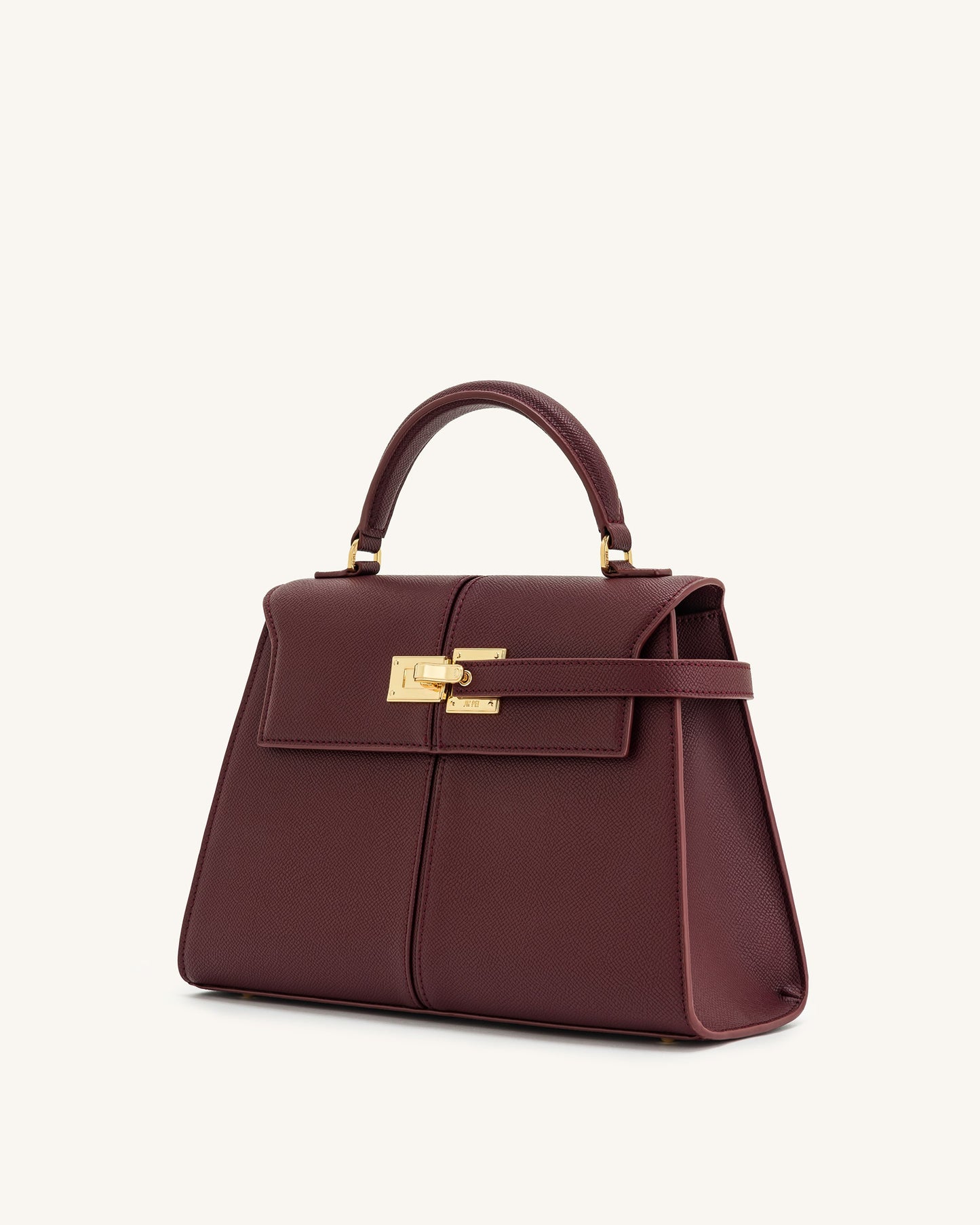 JW PEI Pink Elise Large Top Handle Bag - Claret