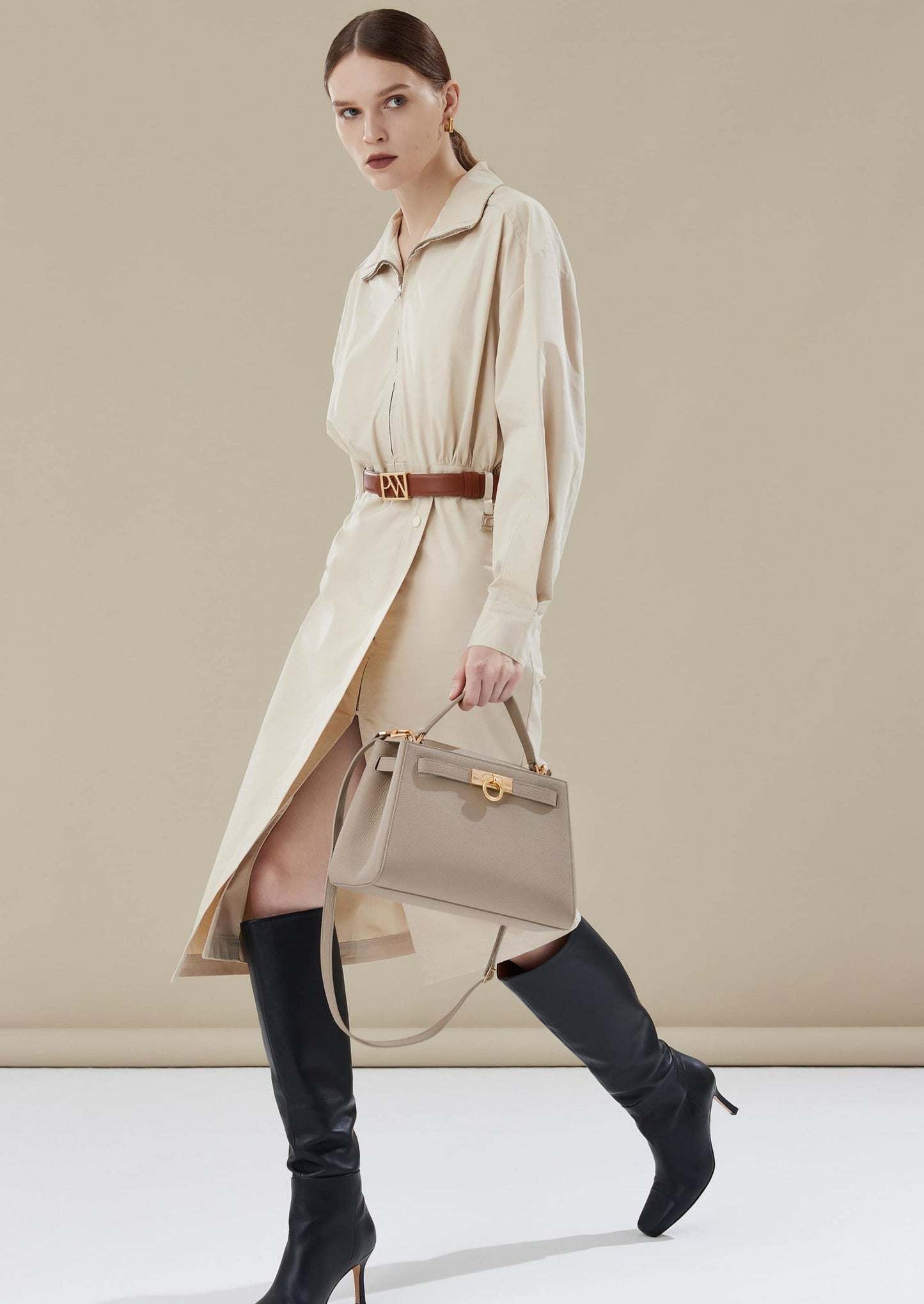 Madison Large Top Handle Bag - Taupe